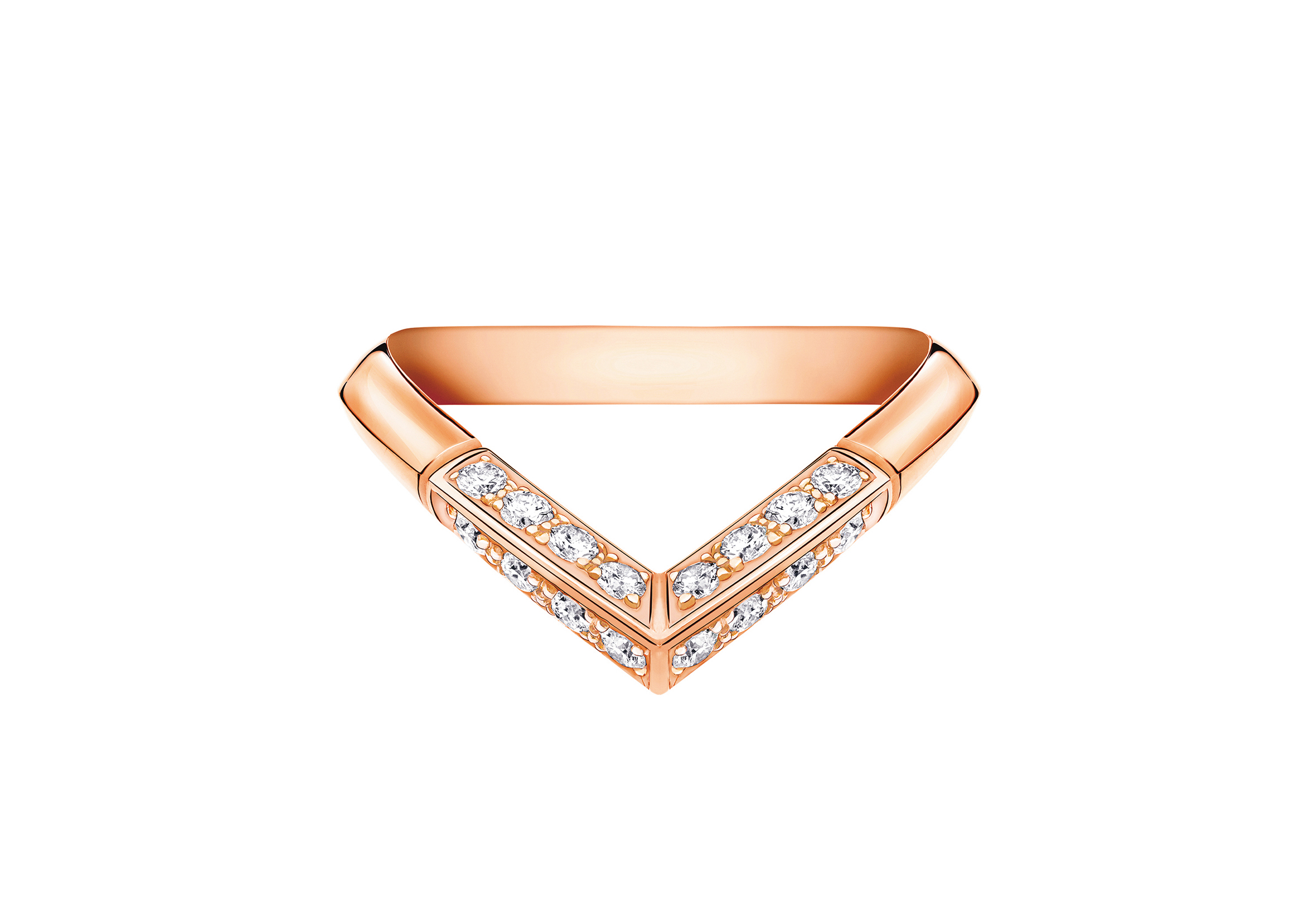 無論是有鑲鑽的Diamonds Pavé V與一般款Diamonds V,皆可刻字。價格店洽