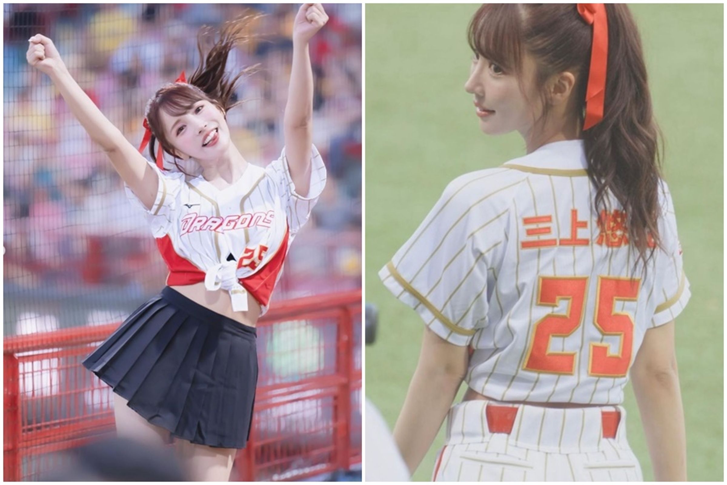 退役的日本人氣AV女優三上悠亞,以女星身分重新出發,8日擔任味全龍的開球嘉賓。(翻攝自yua_mikami IG)