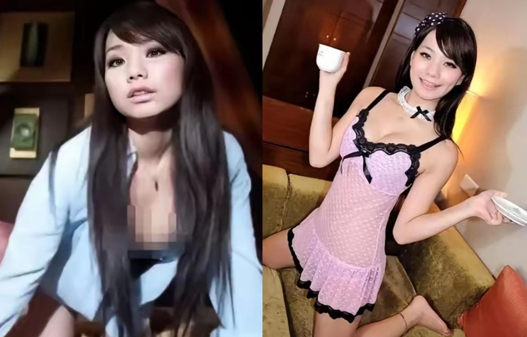 網友翻出馬筱梅早年拍攝的清涼照,從耳朵細節認定是她本人。(翻攝微博)