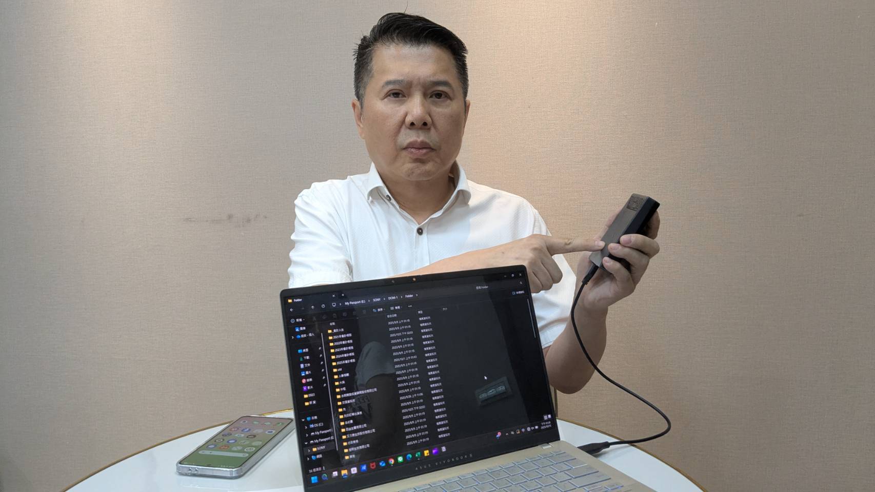 林志明表示，公司帳目並未刪除，而是他儲存備檔保存。 