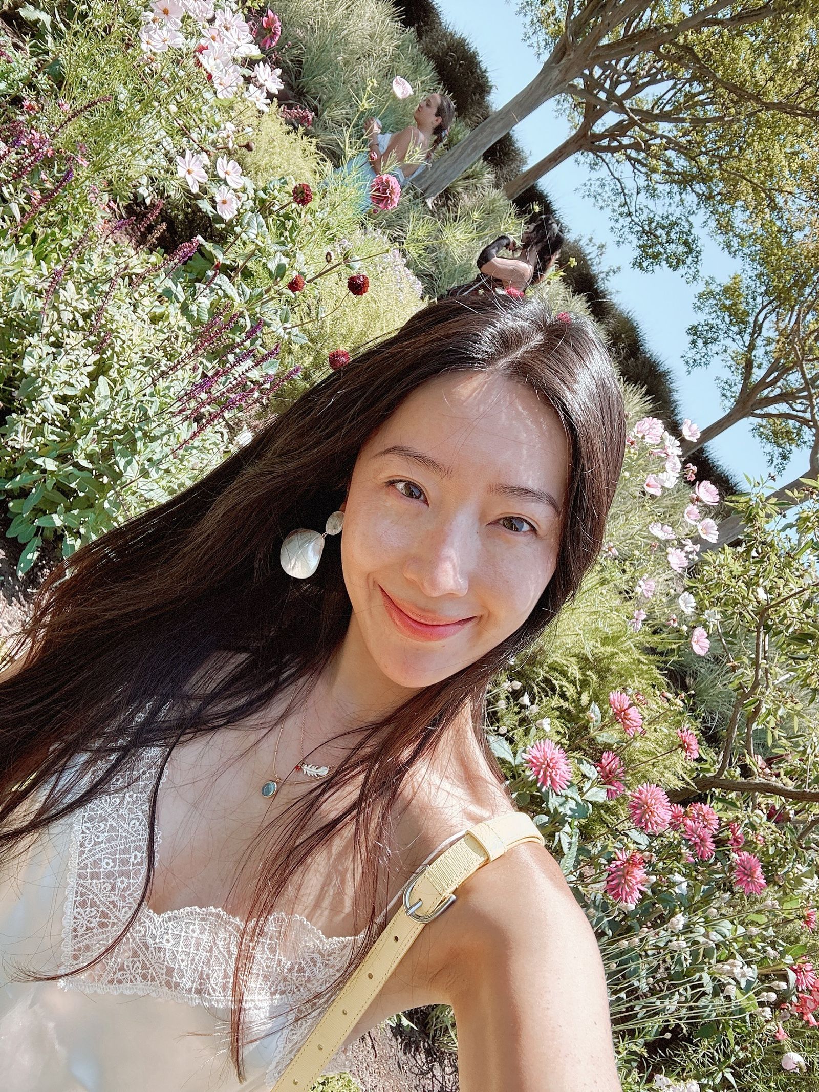 隋棠分享在加州的素顏照。(翻攝隋棠臉書)