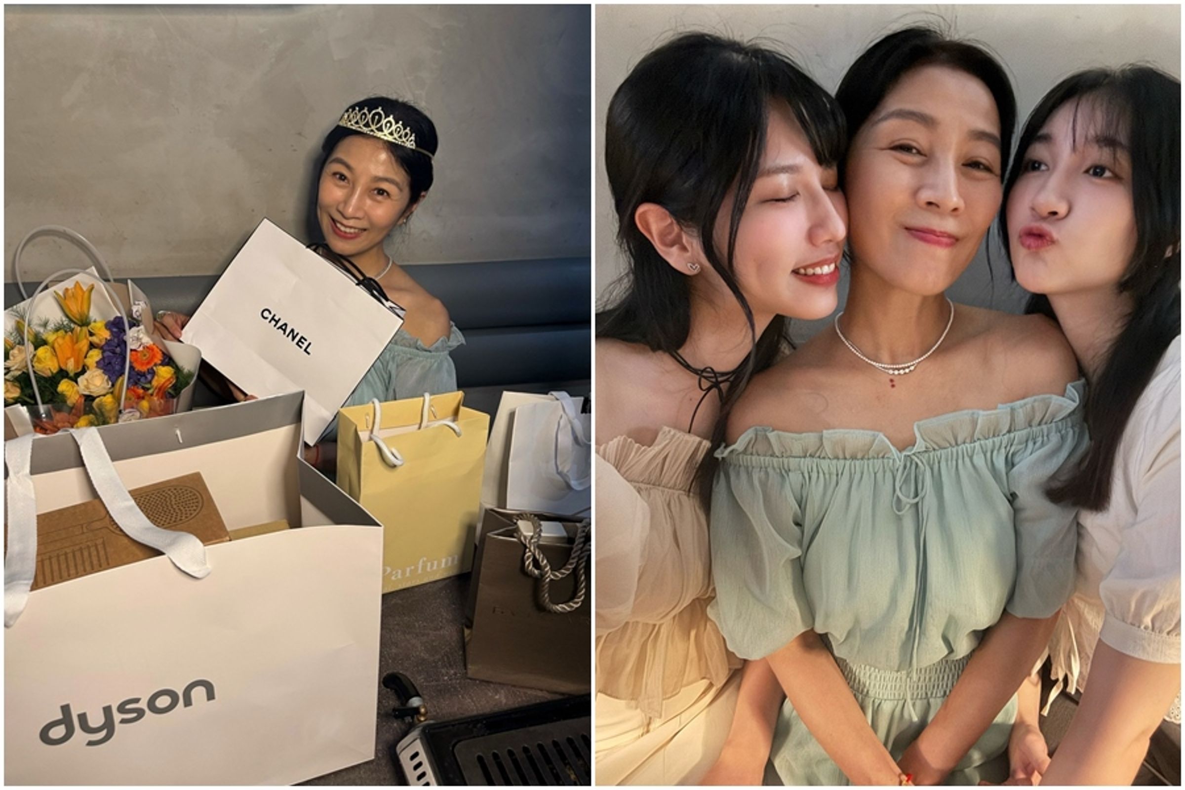 方文琳13日將迎來60大壽，她與2位女兒的合照曝光讓網友驚呼「三姐妹花好美喔」！（翻攝自方文琳臉書）