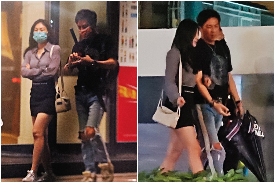 雖然王海輪一開始與嫚凌裝不熟去夜唱,但其實去之前跟離開時都偷偷勾手。