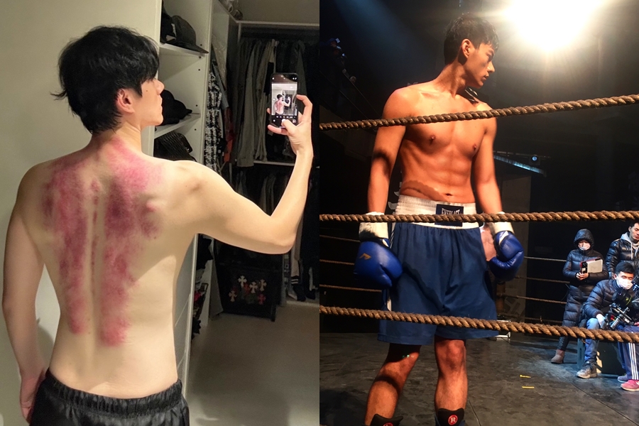 李程彬近日靠刮痧調理身體和健身，希望找回過往的太平洋肩及精壯六塊肌。（東旭九翔娛樂提供）