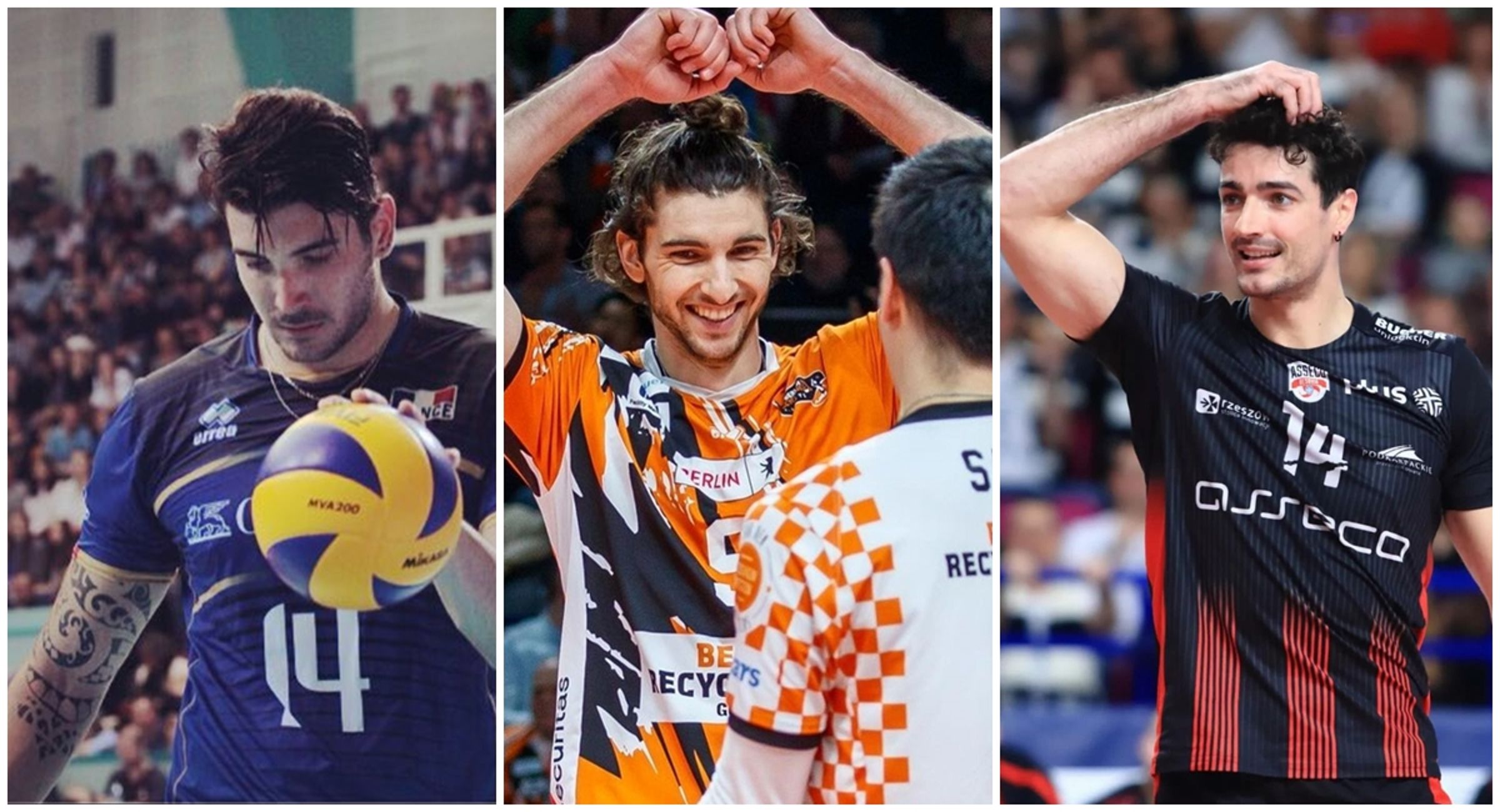 法國為上屆東京奧運男排金牌，左起為巴黎奧運代表選手Nicolas Le Goff、Timothée Carle和Yacine Louati。（翻攝自IG）
