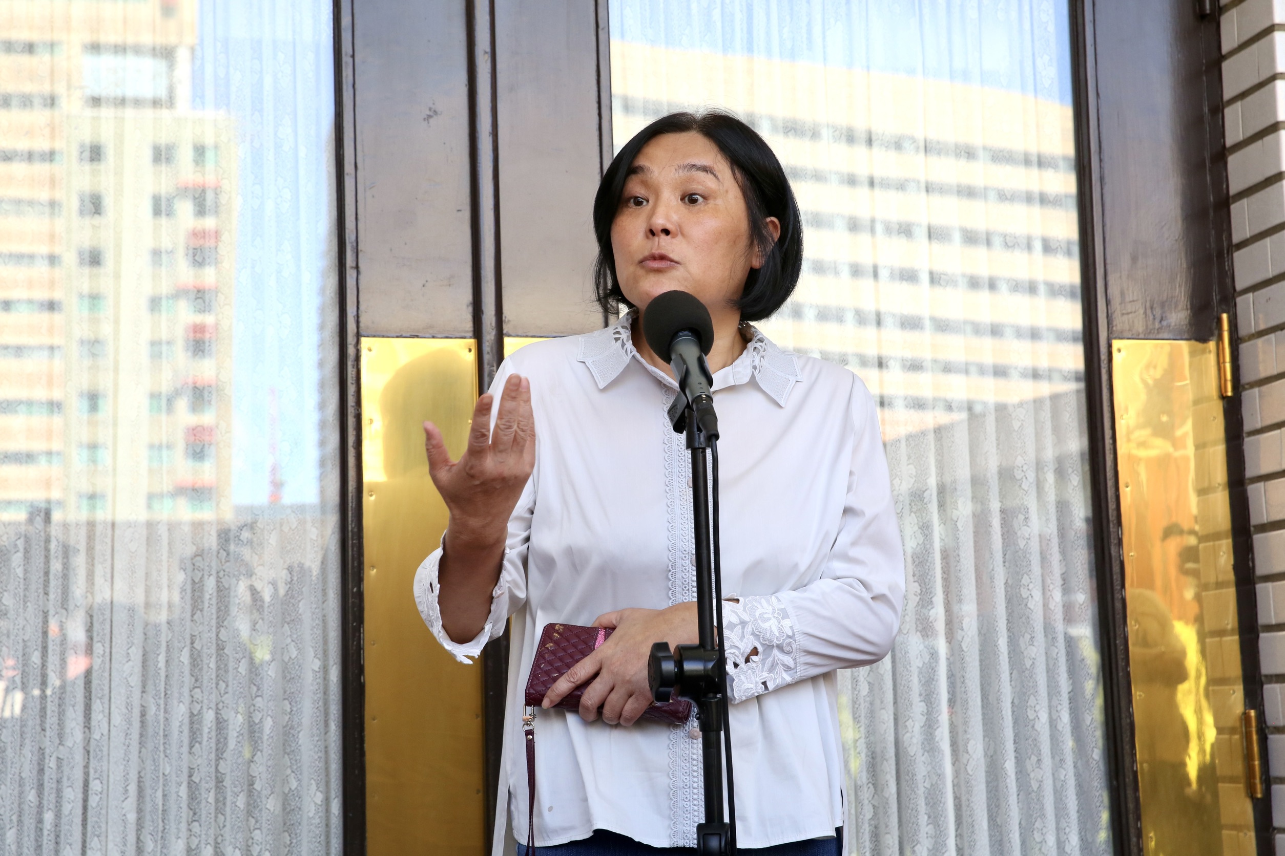 陳玉珍表示金門的二膽島沒有居民，可以評估放置核廢料。（鏡報董孟航）