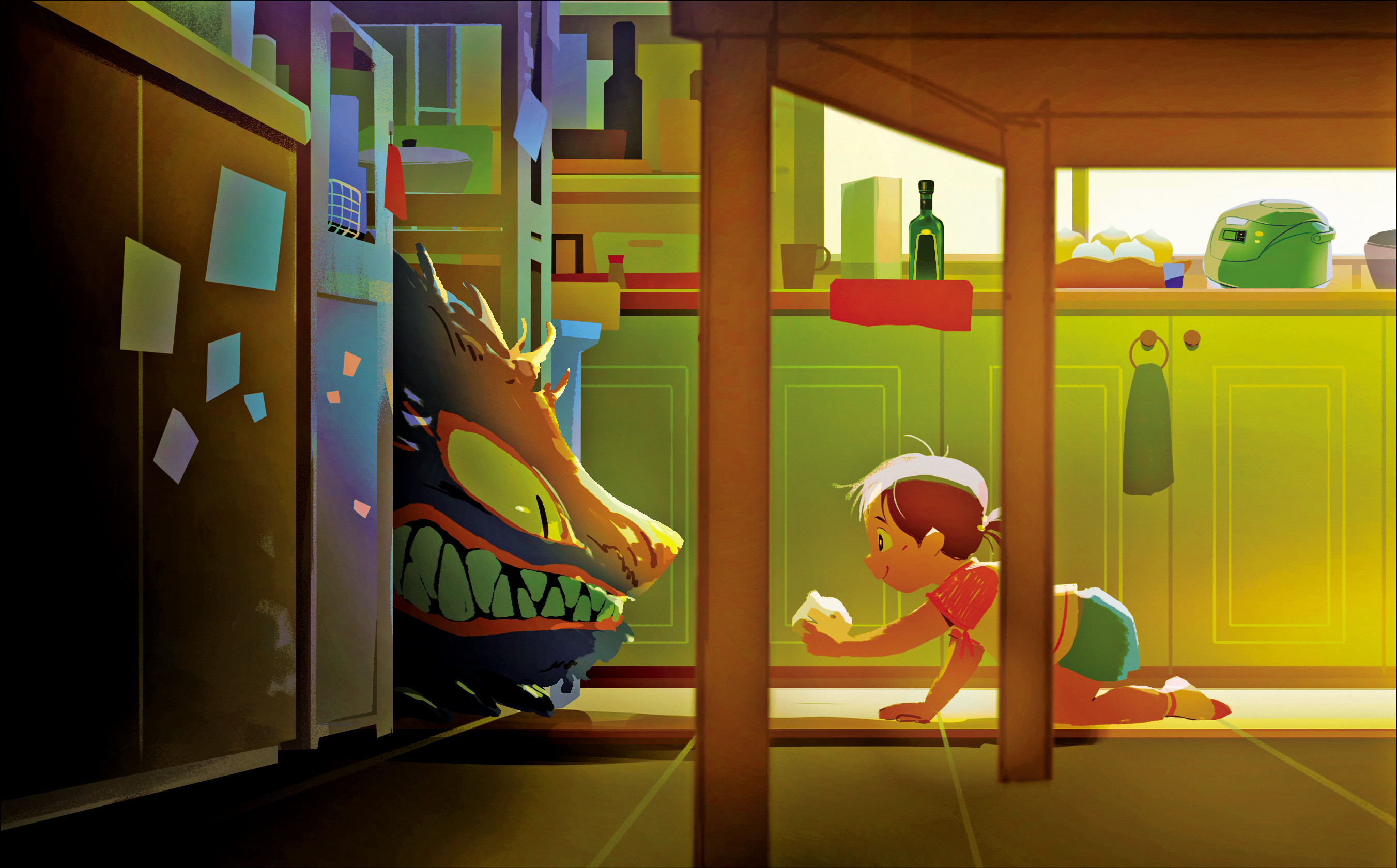 連想創意的動畫劇集《除夕夜狂想曲之意外的客人》，入選台灣動畫10X10短片企劃案。（連想創意提供）