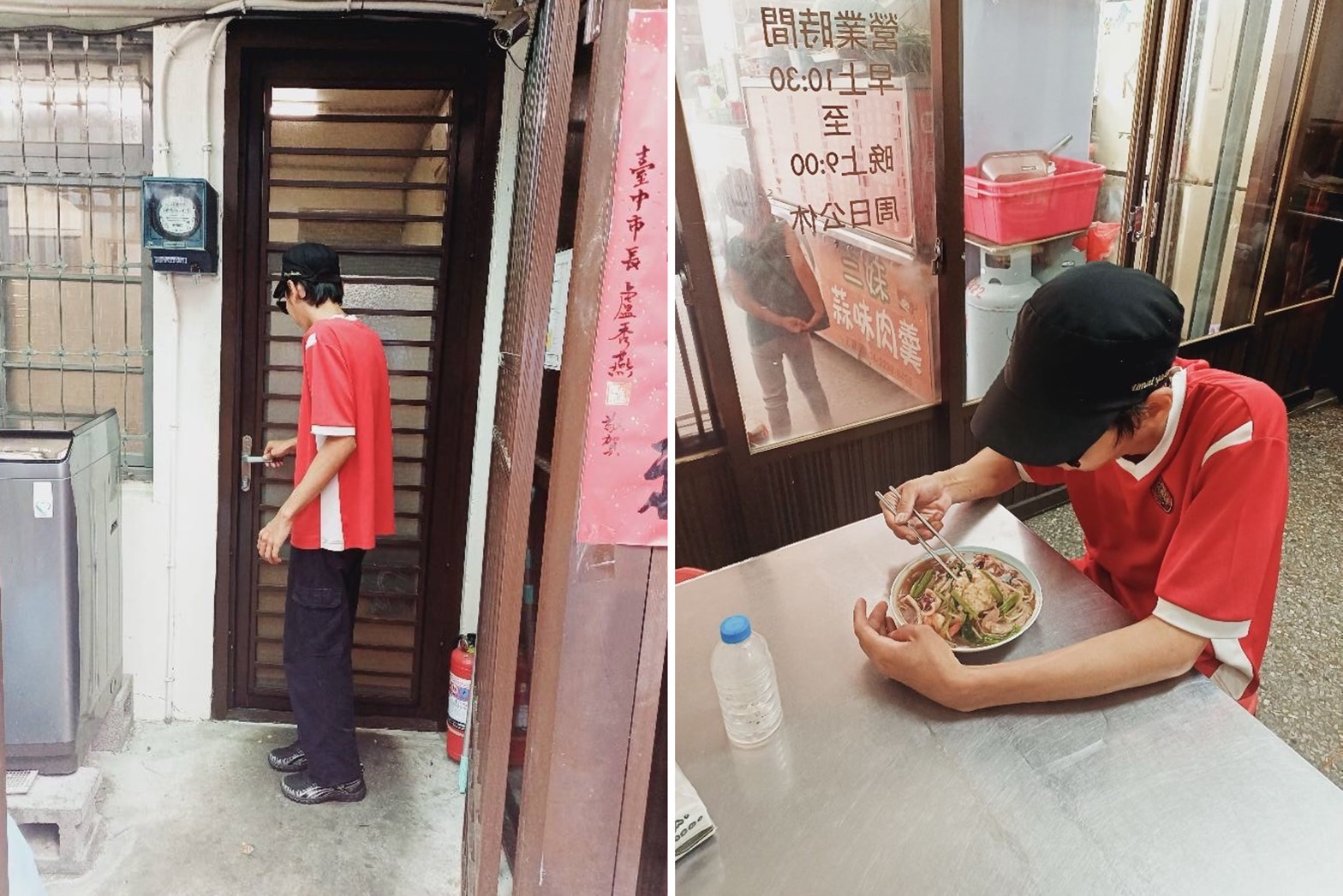 台中21歲青年是所謂「黑戶」，被里長帶去餐館吃飯甚至不知可以隨便找位子坐。（翻攝蘇乙青臉書）