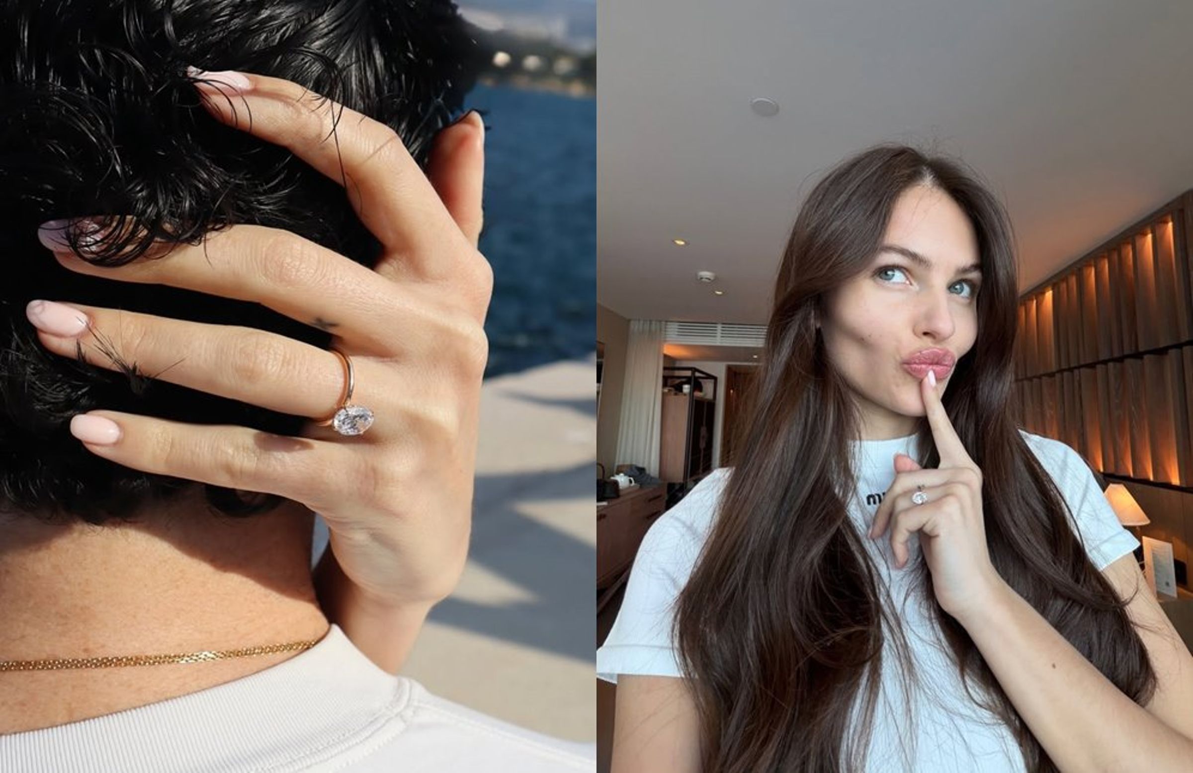 布蘭多的婚戒價值約新台幣145萬元。（翻攝thylaneblondeau IG）