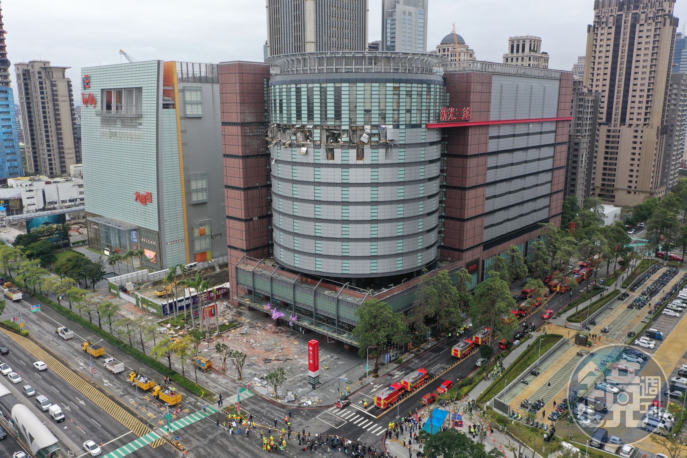 台中新光三越美食街發生意外。