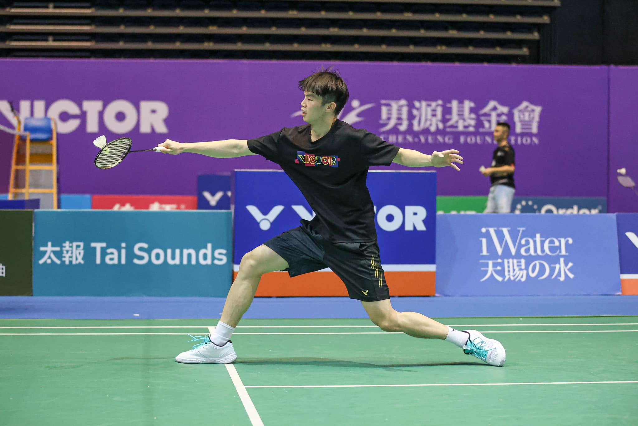 21歲廖倬甫（圖）在南韓大師賽首輪對上周天成，以21比19、21比14爆冷直落二獲勝。（翻攝自廖倬甫臉書）