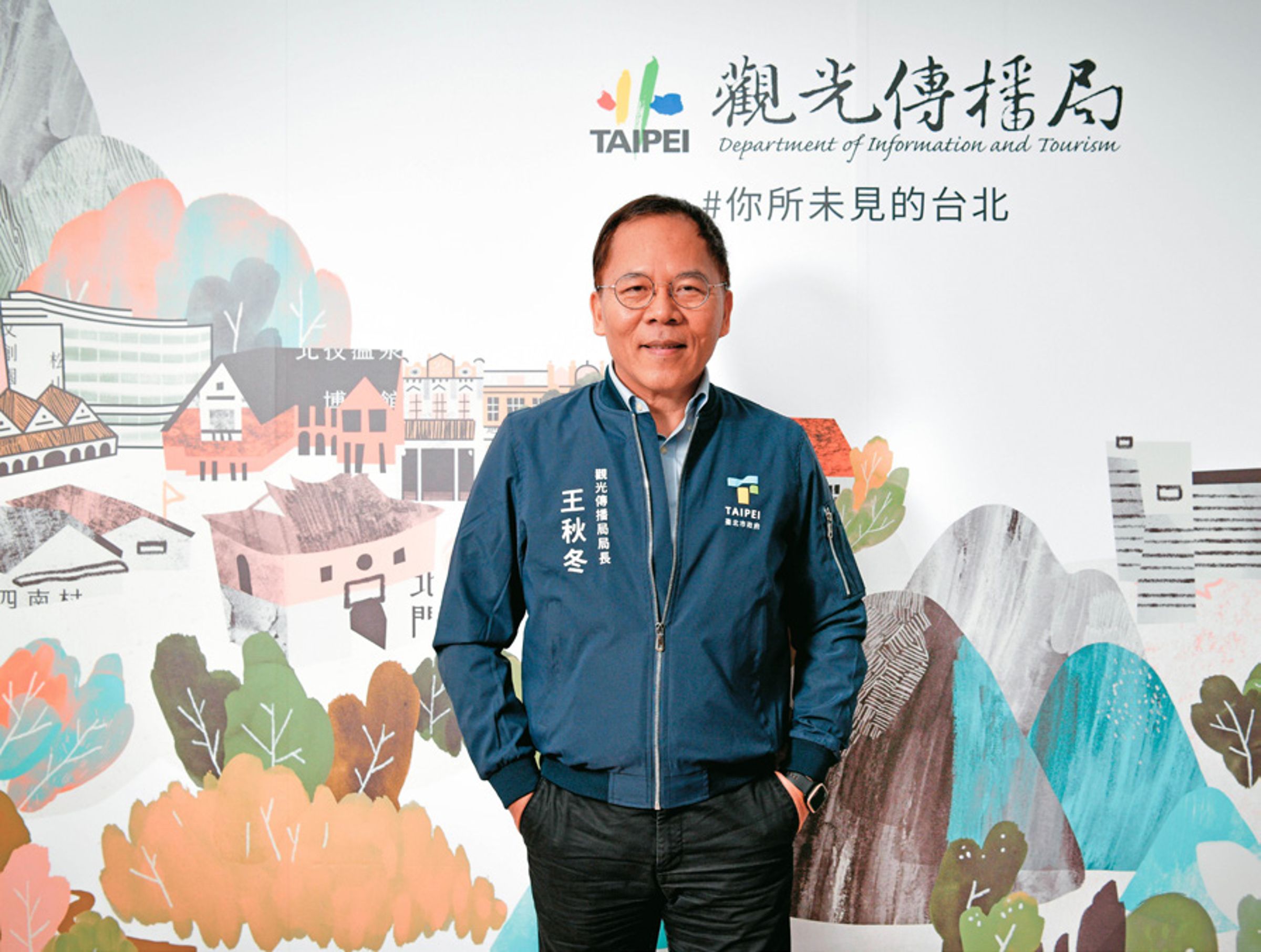 台北市觀光傳播局局長王秋冬歡迎旅客前來參與台北燈節。(攝影/李智為)