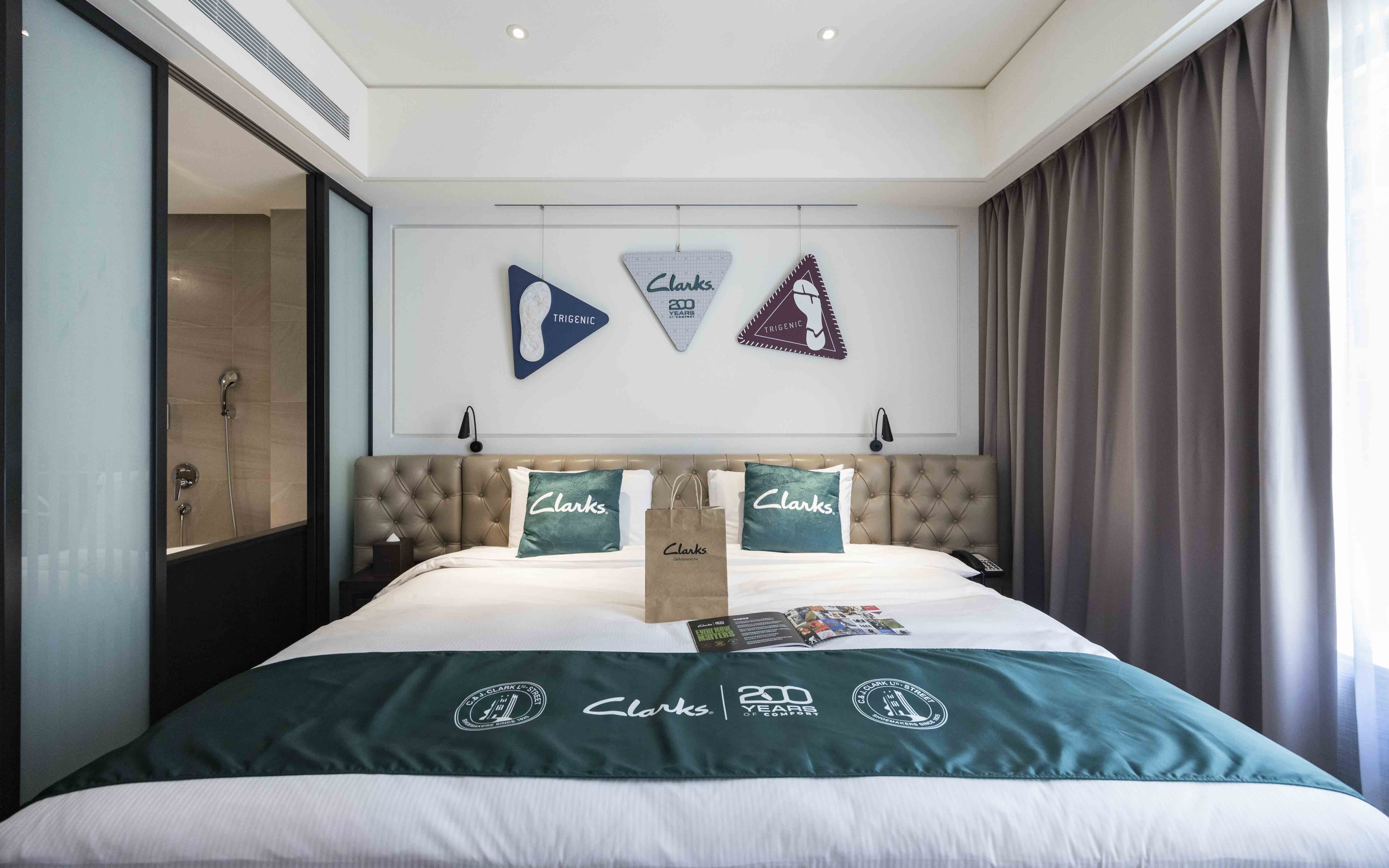 Clarks即日起至11月12日，在Hotel MVSA慕舍酒店打造的品牌主題房。（Clarks提供）
