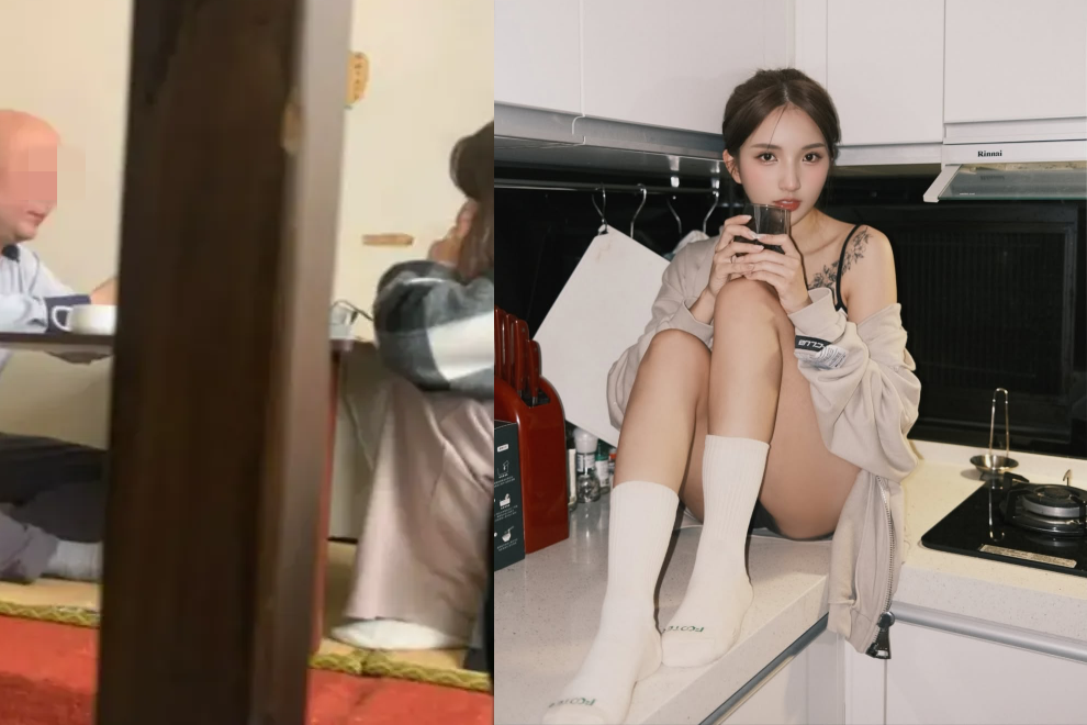 Dora近期缺席多場公開行程，捲入當富商小三的風波未平，約會照也在網上瘋傳（左），也疑遭球團冷凍。（翻攝網路）