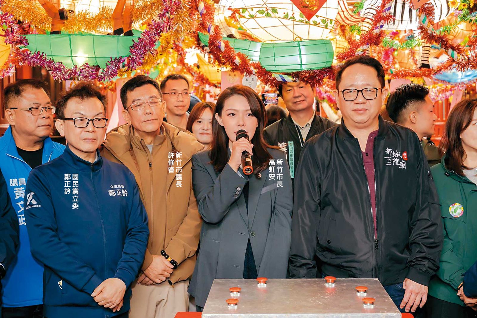竹市堪稱藍白合示範區，藍營民代系統全面支持現任市長高虹安連任。（新竹市政府提供）