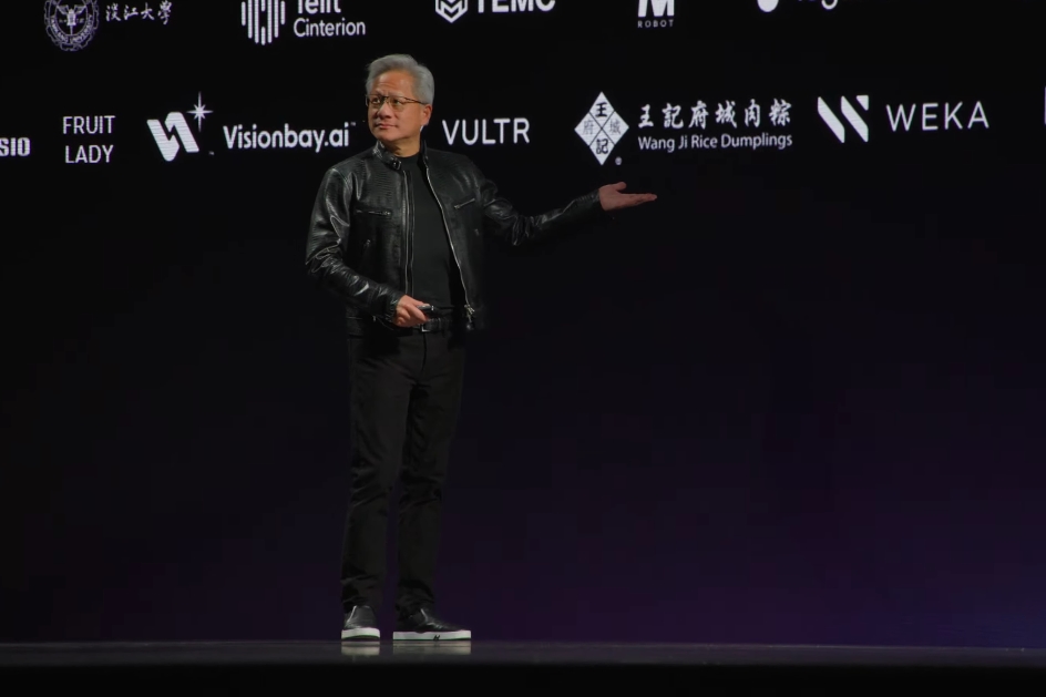 黃仁勳將自己的愛店也列入輝達生態系的合作夥伴名單。（翻攝自輝達YouTube）