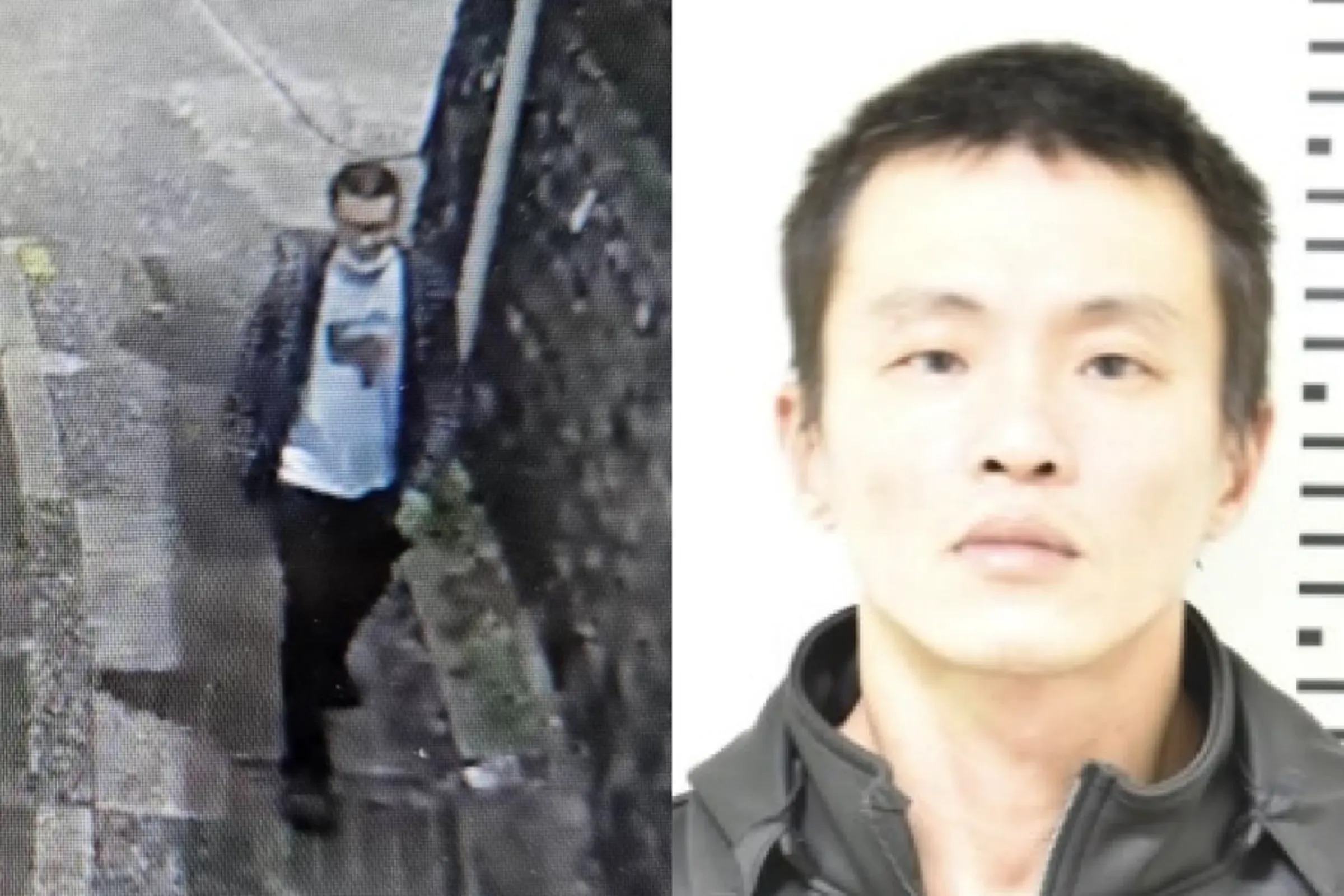 殺人未遂犯逃進台北市了！搭首都客運1579在松山區下車。（左為翻攝畫面、右圖刑事局提供）