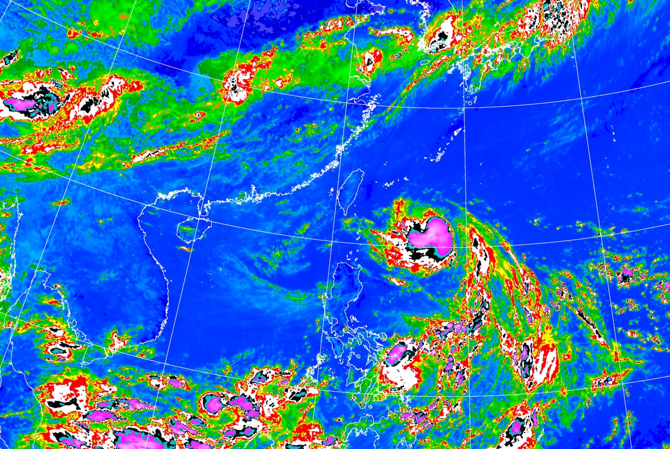 颱風楊柳預估將會直擊台灣東部陸地，勢必為台灣部分地區帶來風雨。（翻攝自中央氣象署）