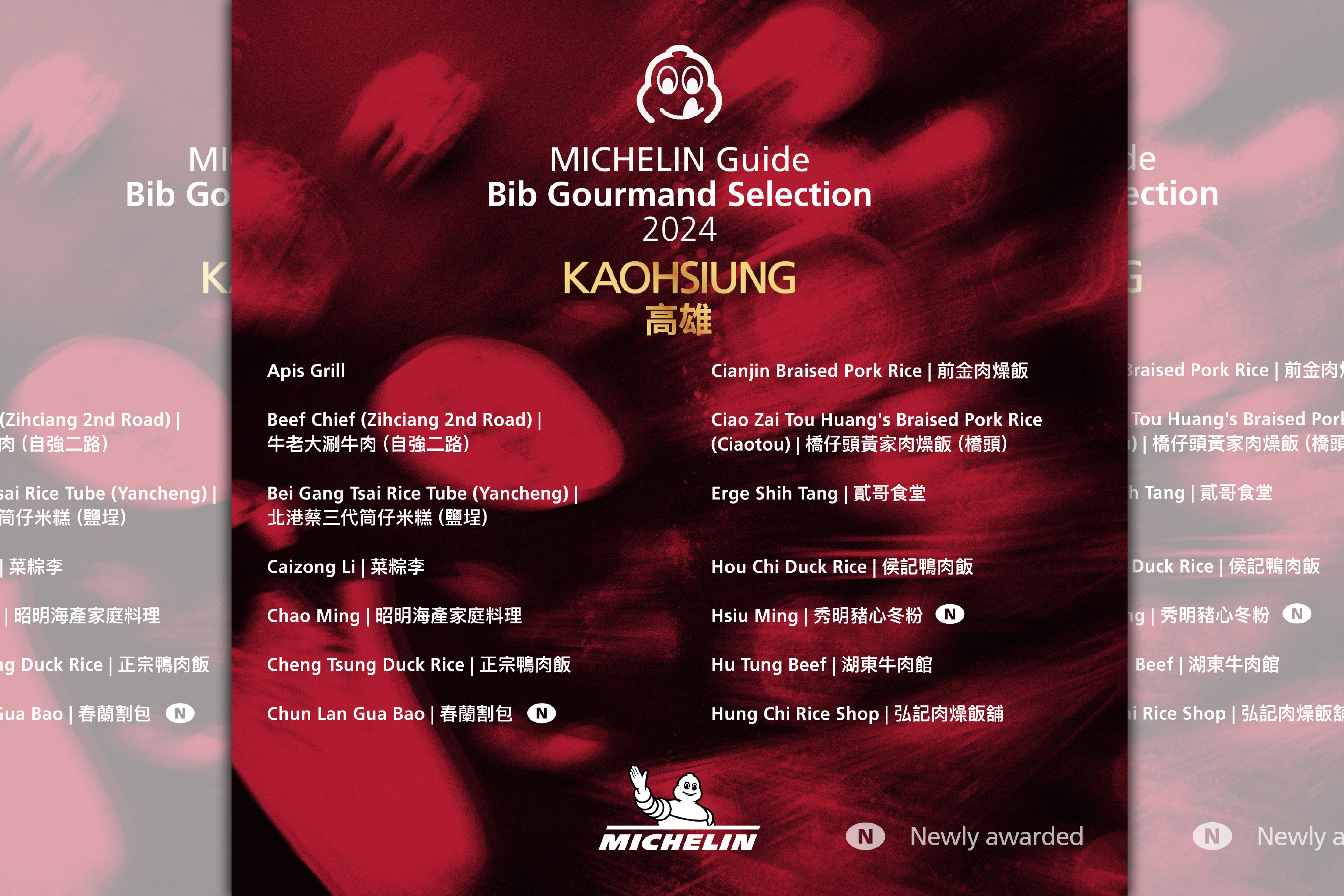 《臺灣米其林指南 2024》共評選4個城市，高雄今年有5家店新上榜，使高雄必比登推介的家數達到25家。（Michelin提供）