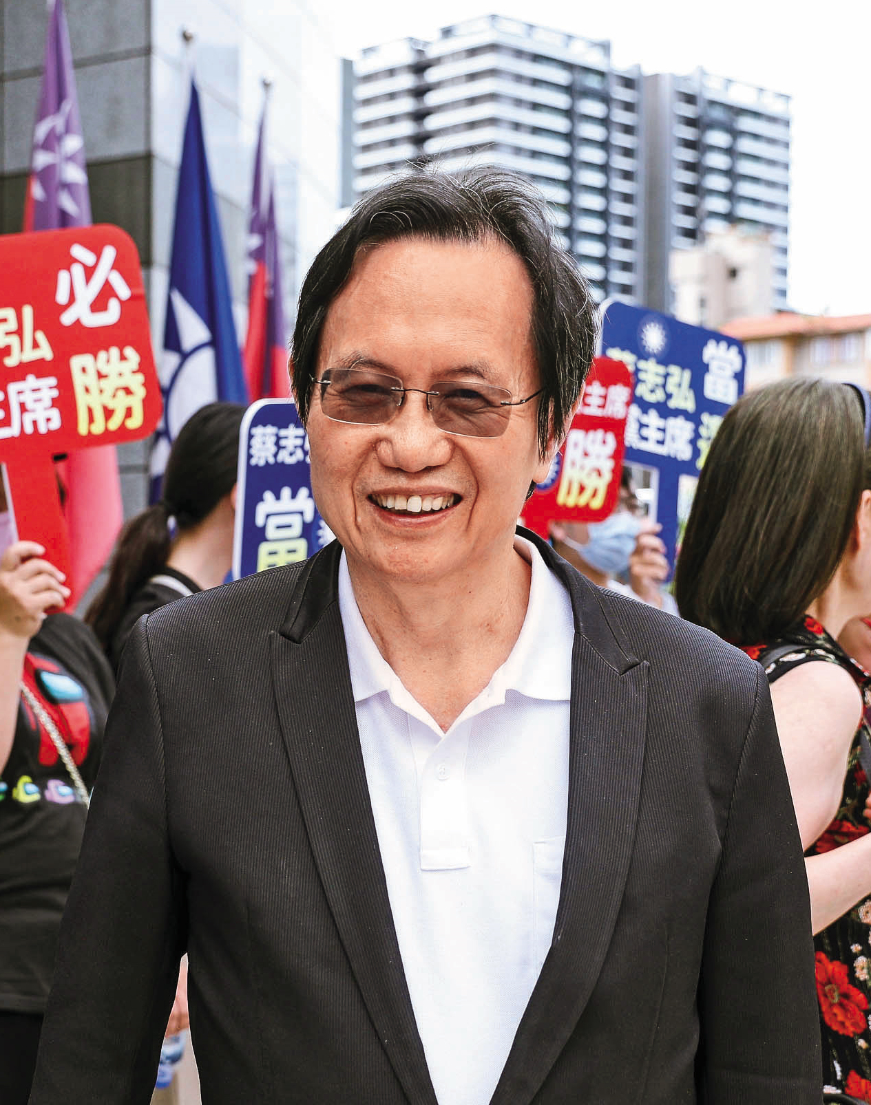 蔡志弘喊話各陣營選戰過程不要相互攻訐。(鏡報鄒保祥)
