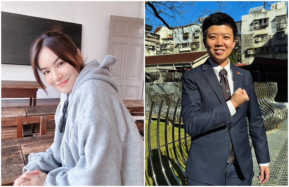 陳沂（左圖）自稱跟苗博雅（右圖）一樣，都是法律系畢業考不上律師。（翻攝陳沂臉書、苗博雅臉書）