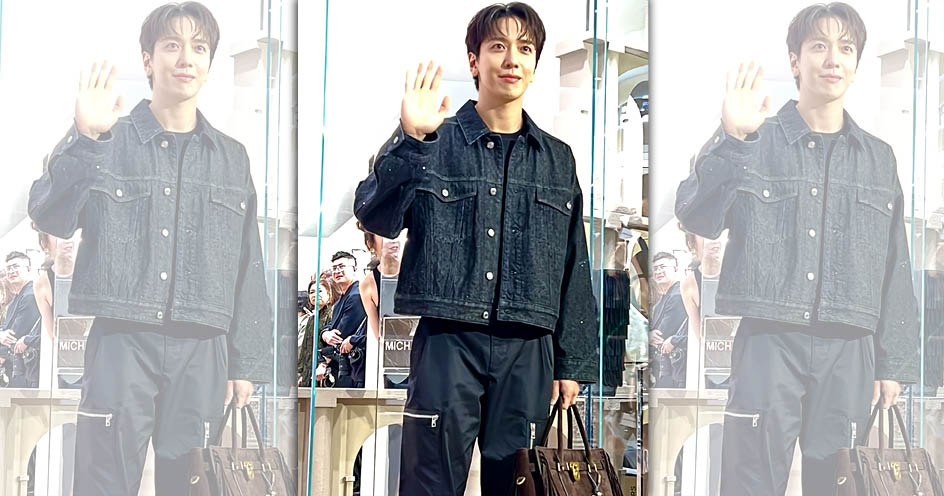 鄭容和很喜歡身上的外套，說bling bling的水鑽很閃亮。