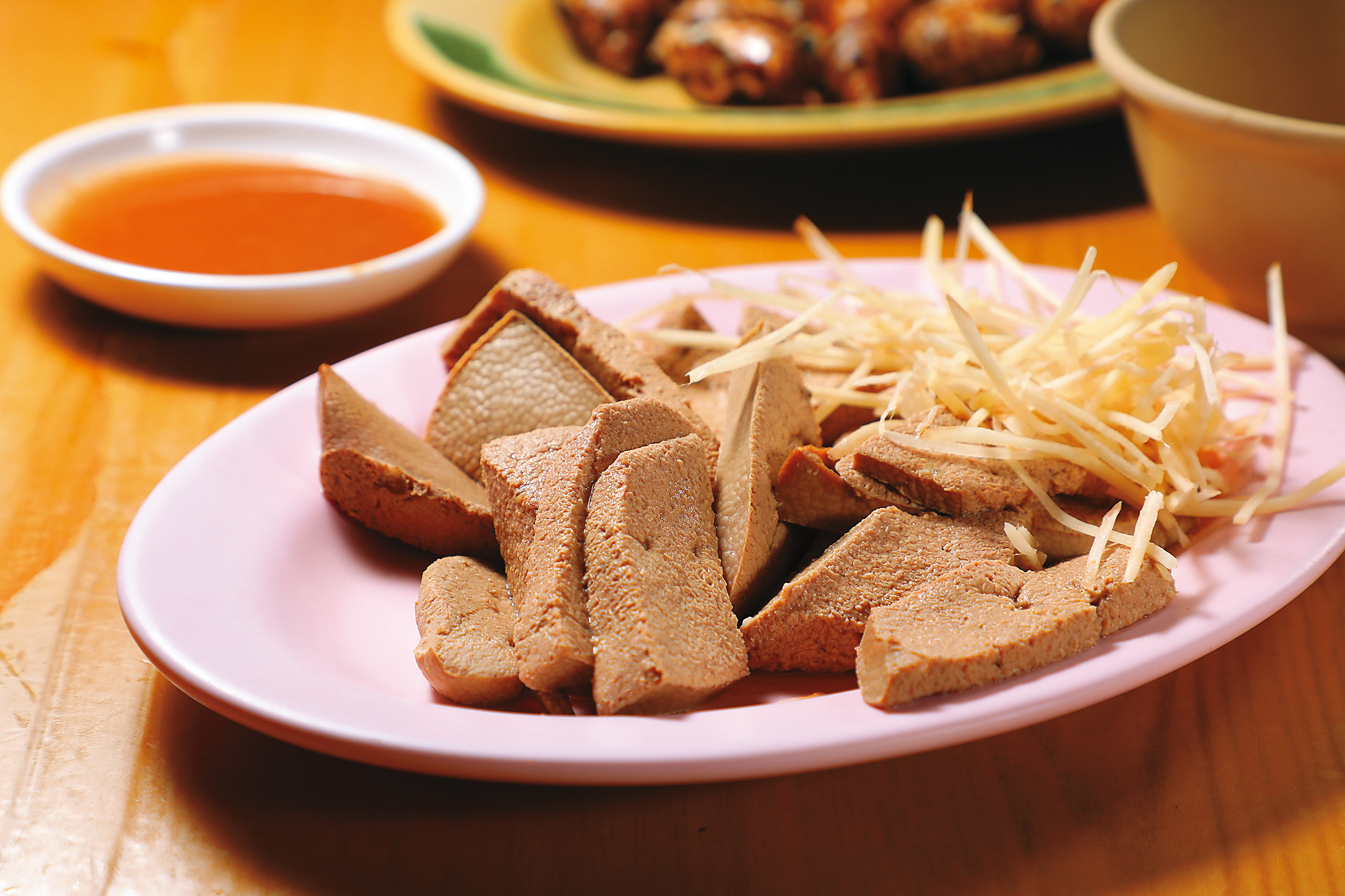 「粉肝」處理得十分到位，是古早台菜的滋味。（150元／份）