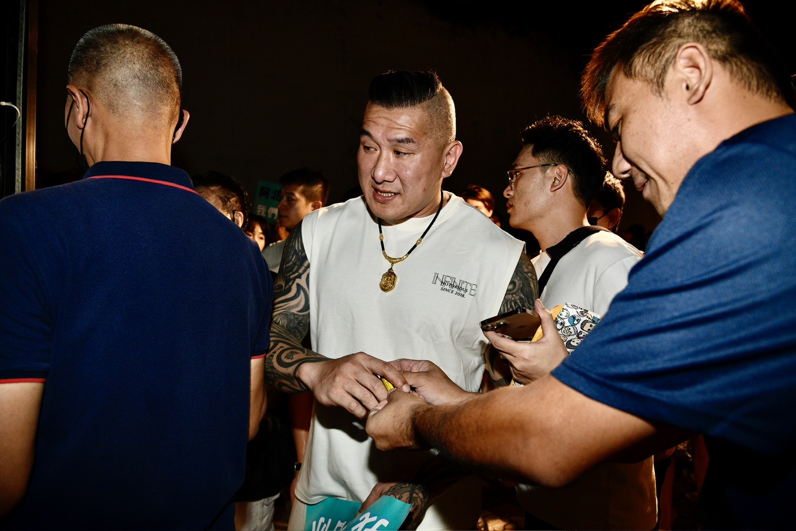 館長揚言7月26日要讓台灣掀起一個「全部都變中國人的革命」。（鏡報李智為攝）