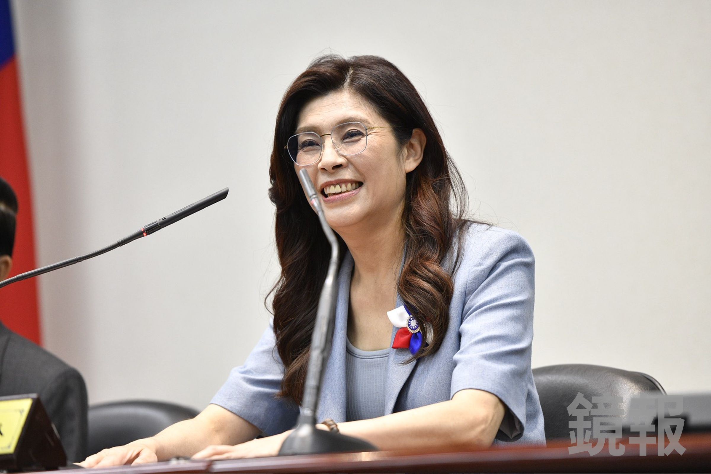 鄭麗文被爆出日前在國民黨的內部訓練對話時，直指馬總統身體狀況很差，要馬家人把他帶回家，不要再上新聞了。（鏡報李智為攝）