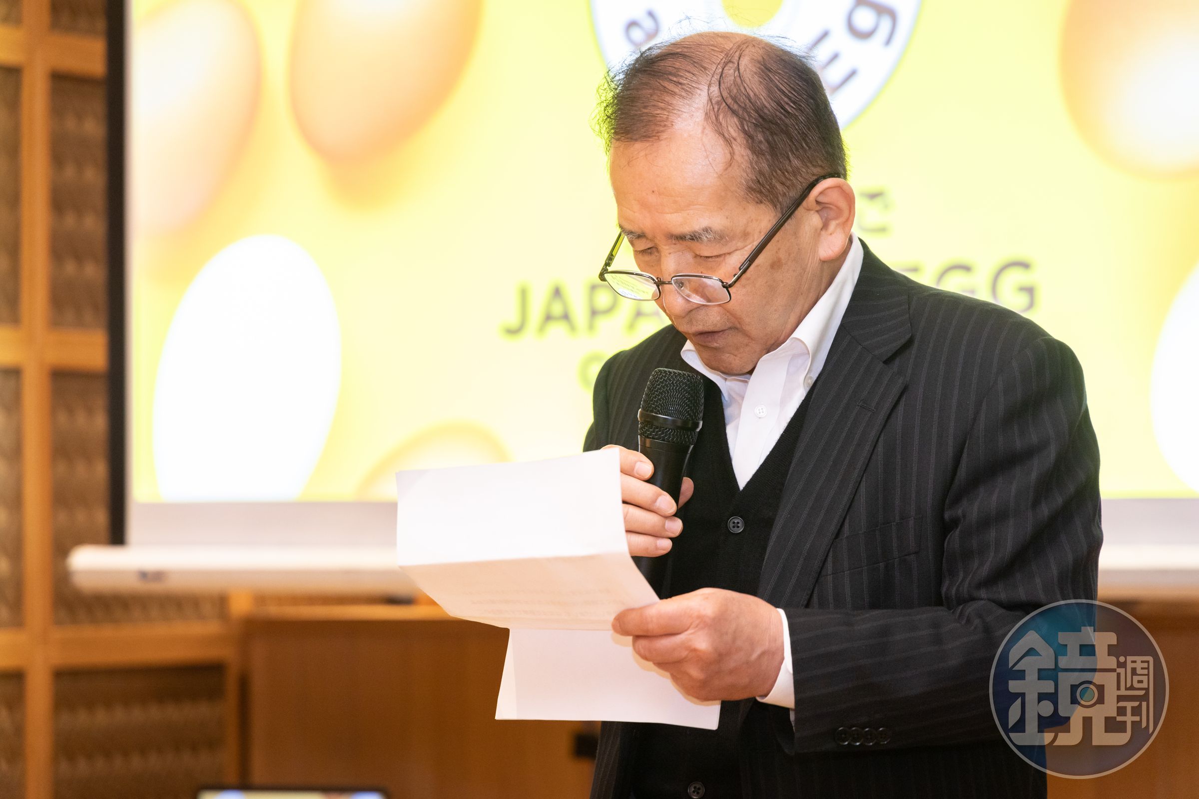 日本雞卵輸出協議會的會長落水日朗先生，在現場分享許多關於日本雞蛋生產的祕密。