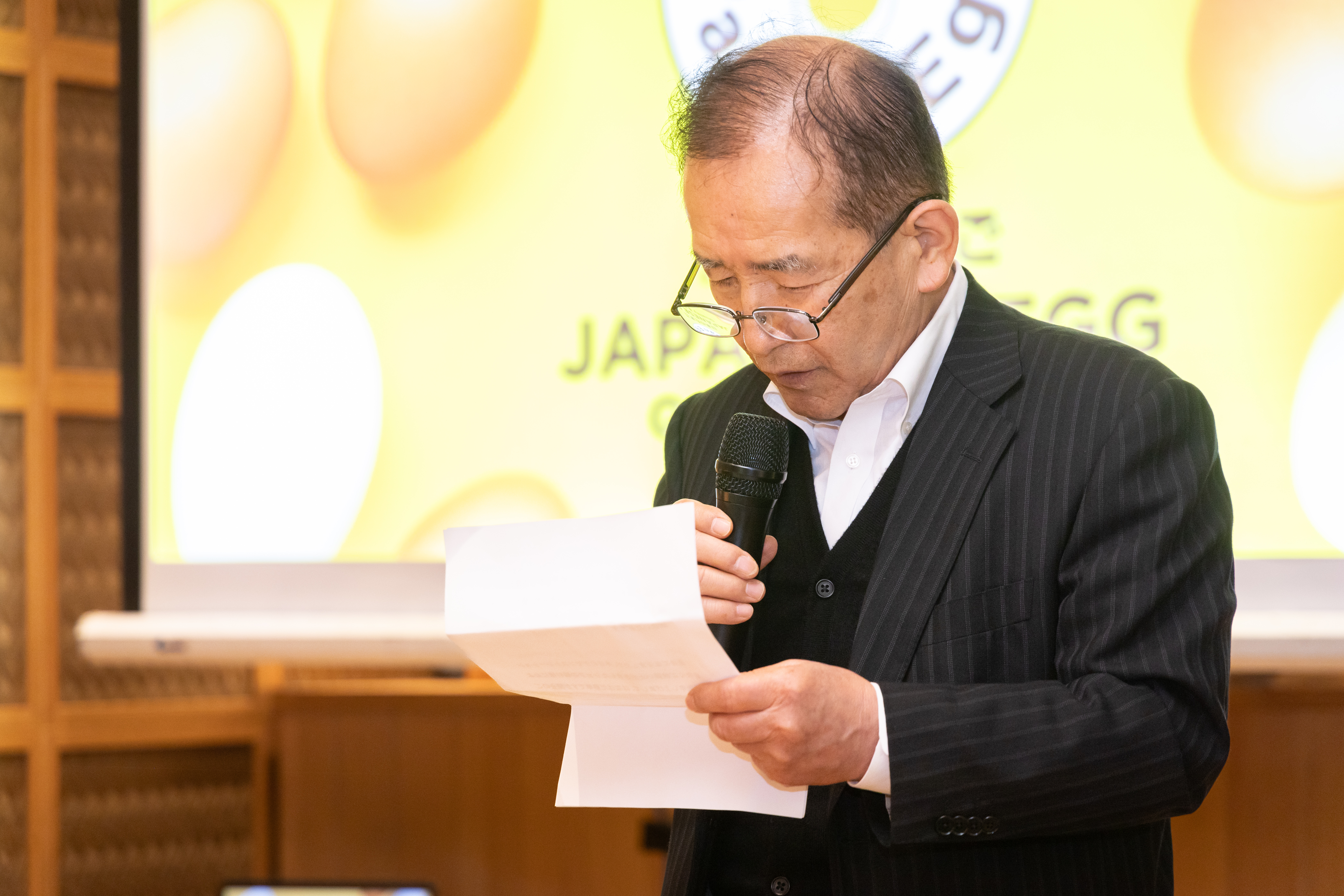 日本雞卵輸出協議會的會長落水日朗先生，在現場分享許多關於日本雞蛋生產的祕密。
