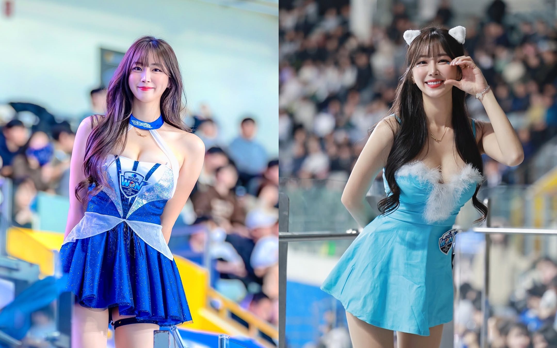 安芝儇透露在韓國啦啦隊不受尊重，曾被觀眾偷拍裙底或丟酒瓶。（翻攝IG@wlgus2qh）