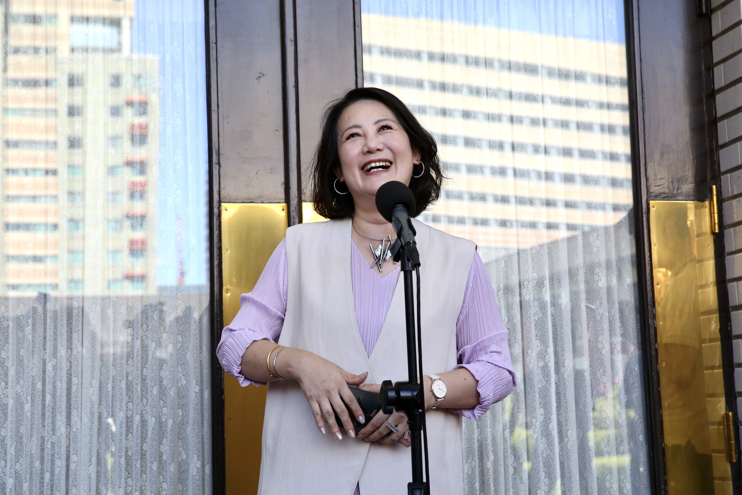 吳思瑤今天曝「不敢接柯建銘電話」。（鏡報董孟航）