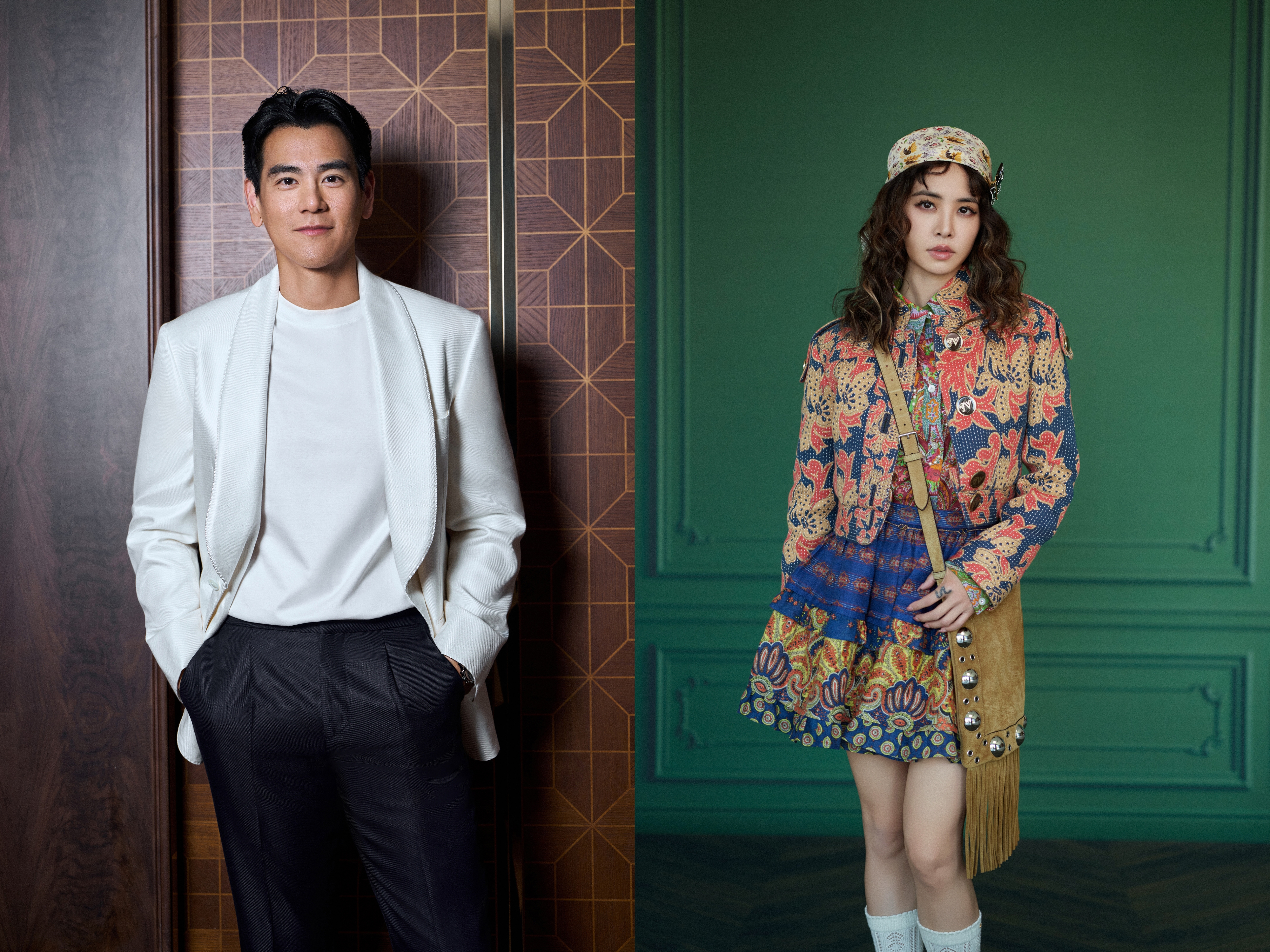 彭于晏與蔡依林2006~2008年曾爆緋聞，傳慘遭公司棒打鴛鴦，近期又有各種蛛絲馬跡，傳言2人復合6年。（翻攝自彭于晏/蔡依林工作室）