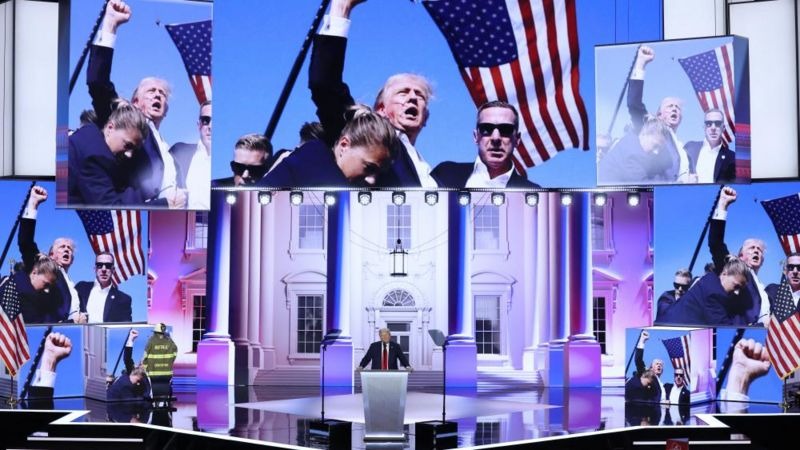 川普遭槍擊後首次演說「上帝在我這邊」，路透：他上任立刻卡斷電動車發展。（翻自BBC）