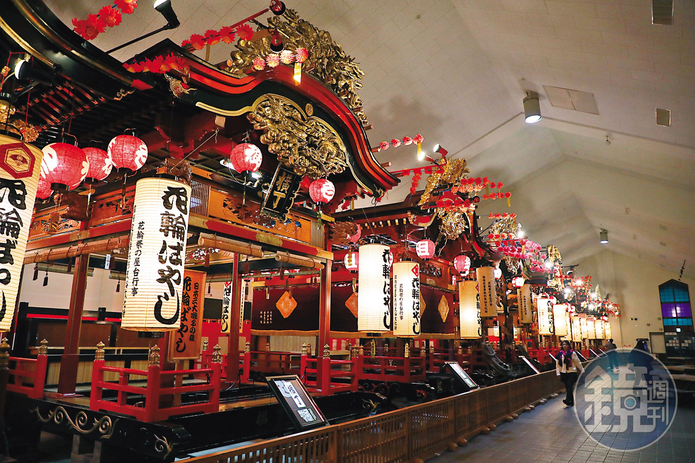 鹿角道路休息站Antler還附設「花輪囃子祭典展示館」，可以欣賞秋田民俗的另一要角。