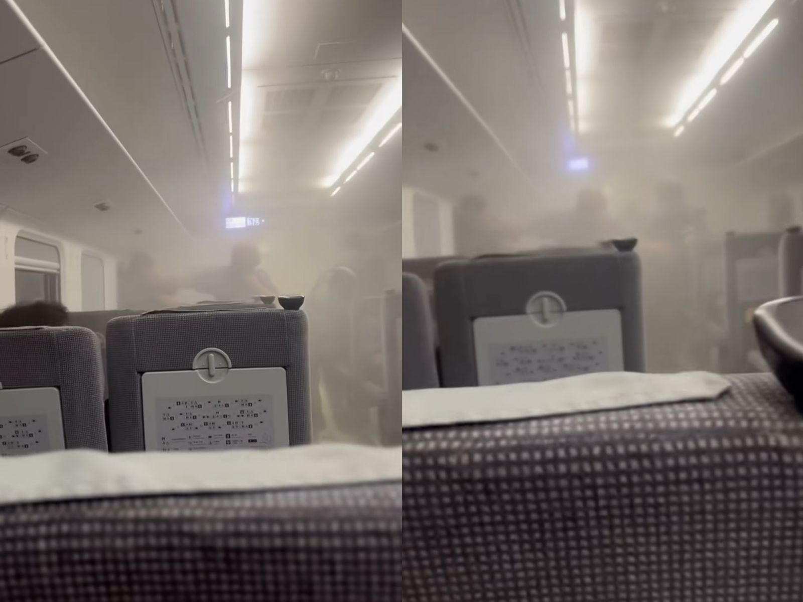 台鐵車廂粉塵瀰漫！男失控狂噴滅火器　遭壓制逮捕送辦