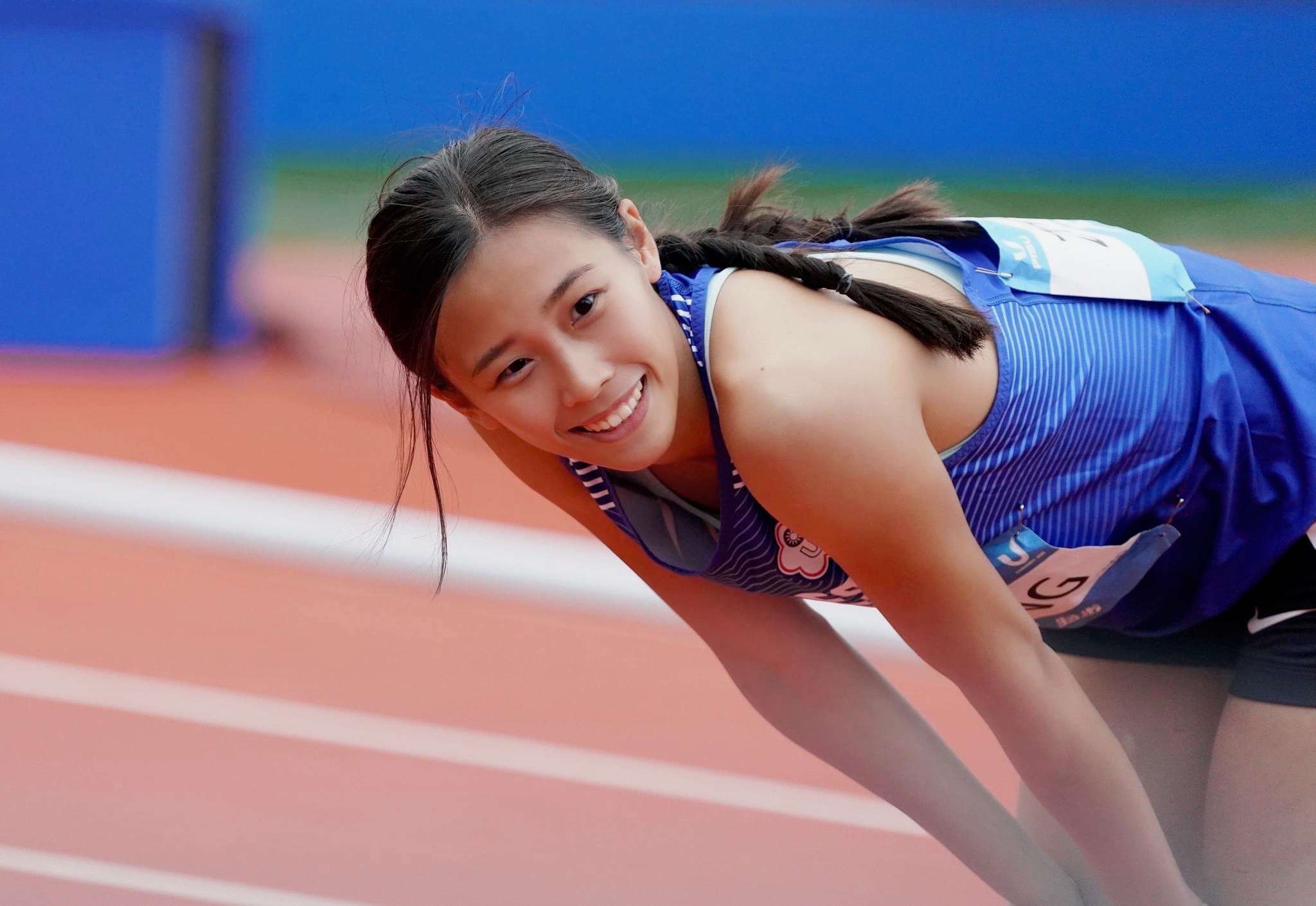 台灣短跑好手張博雅在巴黎奧運田徑女子100公尺預賽中分組排名第3，確定獲得晉級資格。（翻攝自臉書張博雅 BoYa Zhang）