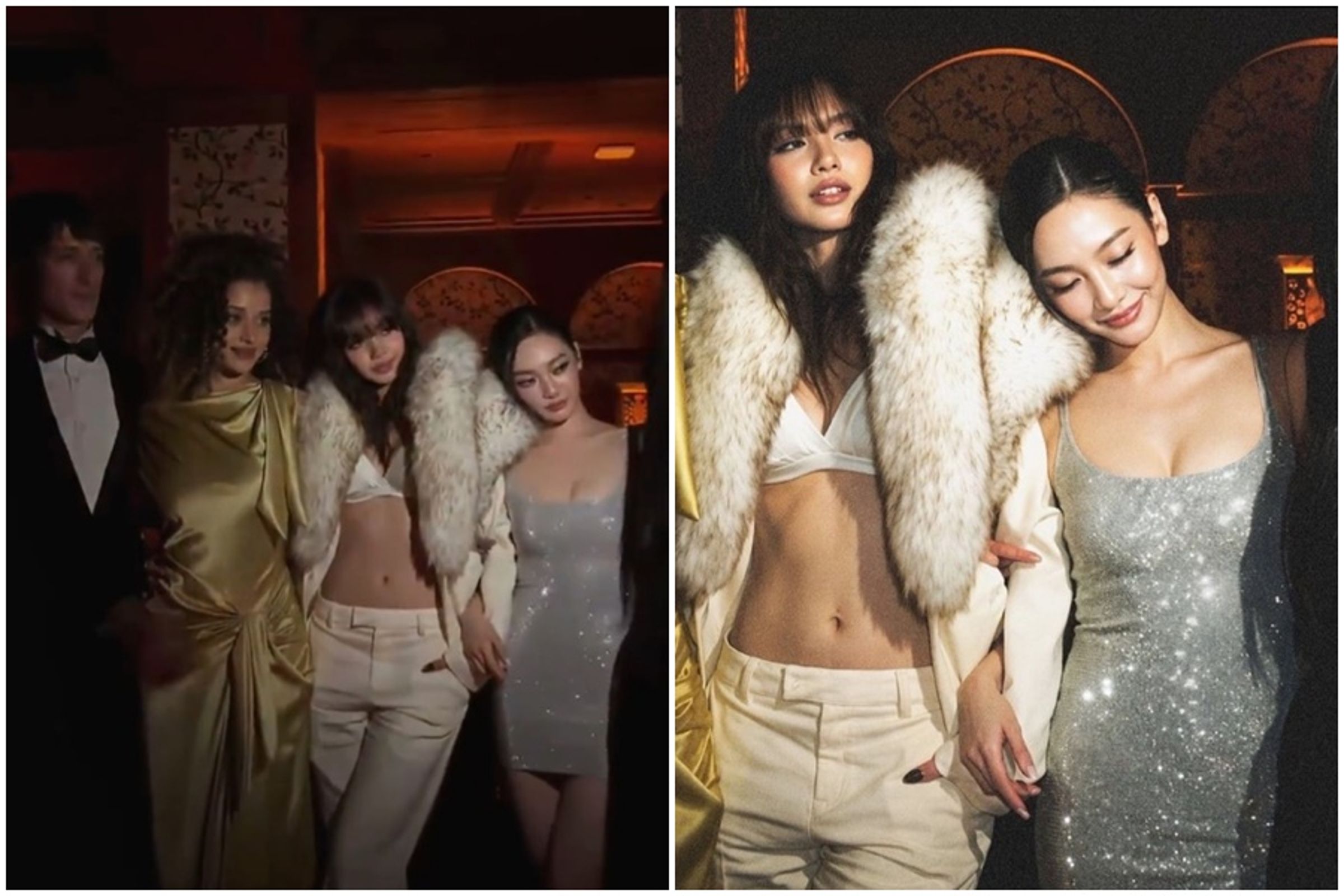 Lisa、寧寧夜店慶功爆看脫衣秀,引發網路輿論。(翻攝自微博)