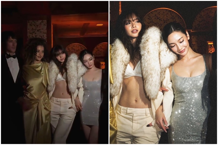 Lisa、寧寧夜店慶功爆看脫衣秀，引發網路輿論。（翻攝自微博）