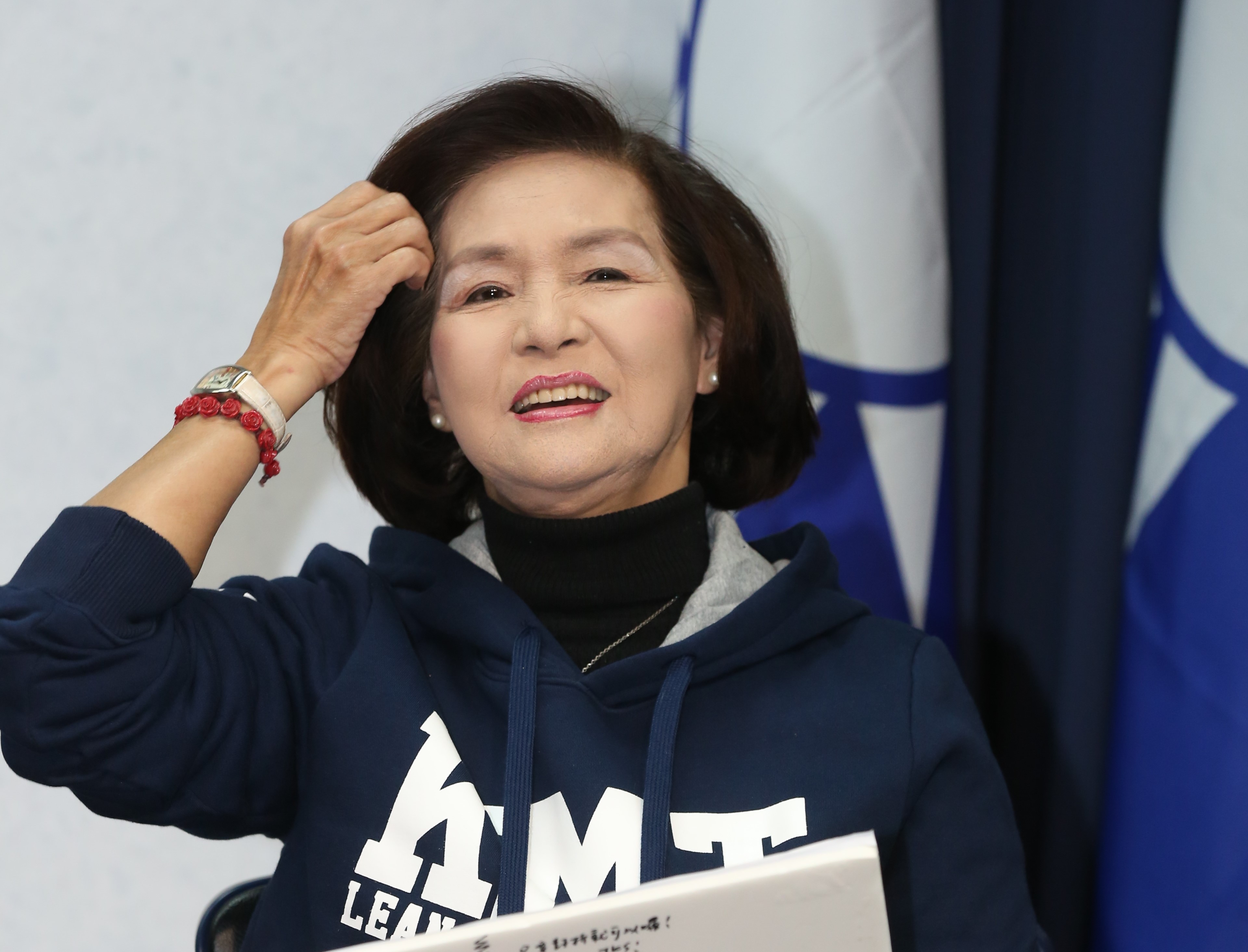 小兒子林澤民遭前女友提告後，有藍營民代聲稱受林姿妙（圖）所託介入協調。