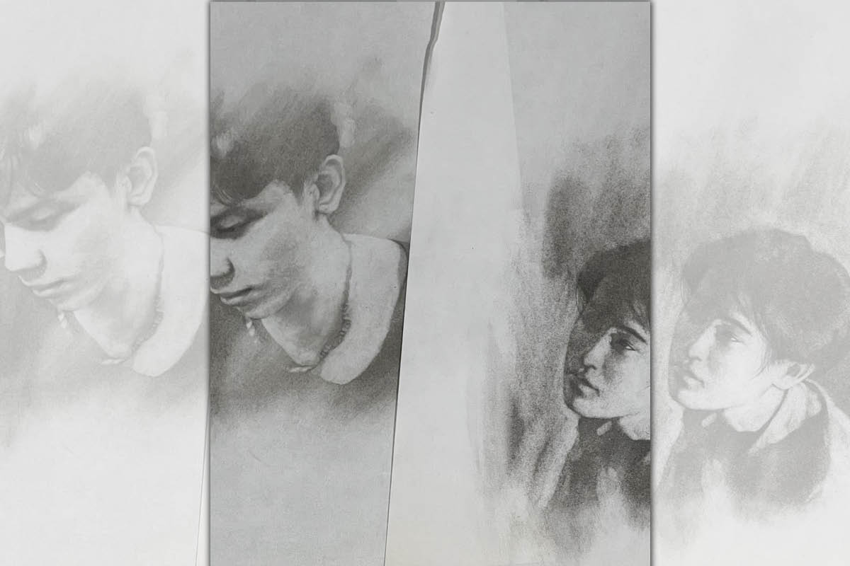 《夏日之後》是平凡首部漫畫作品，圖為30年前的手繪原稿。（平凡、陳淑芬提供）