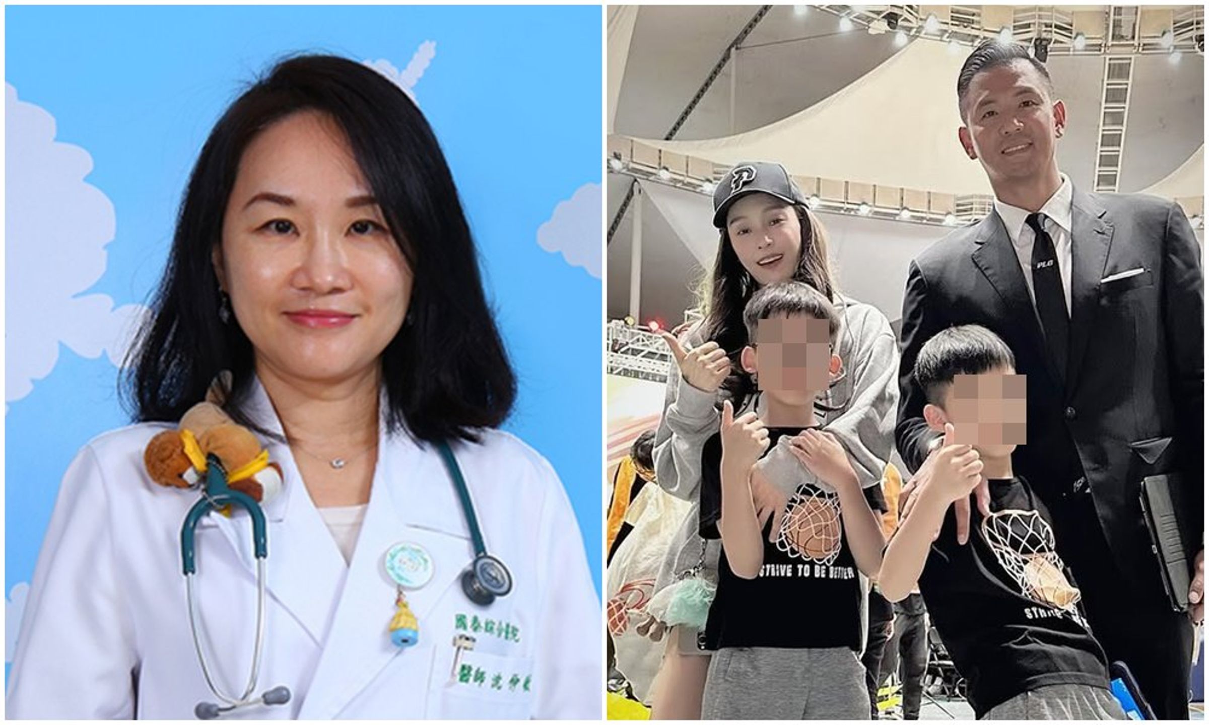 范瑋琪發文感謝國泰醫院兒童醫學部主任沈仲敏(左圖)替她和黑人說話。(翻攝范瑋琪IG、國泰醫院官網)