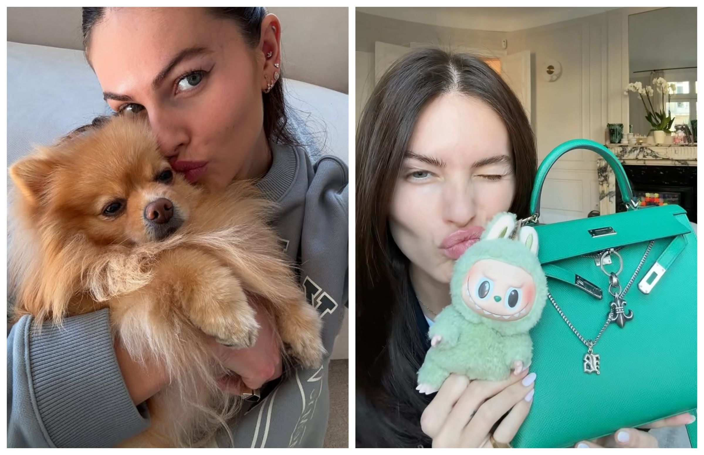 布蘭多在IG擁有697萬追蹤，近來分享毛小孩和開箱Labubu。（翻攝thylaneblondeau IG）