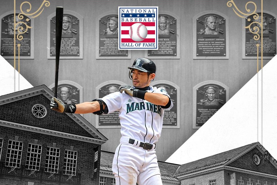 鈴木一朗成為史上首位日本出生進入大聯盟名人堂的選手。（翻攝自X@MLBNetwork）