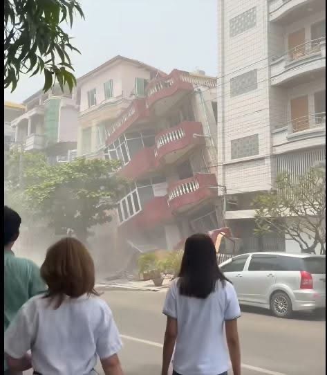 緬甸中部今日發生規模7.7強震，多地陸續傳出建物倒塌與人員傷亡。（緬甸台商提供）