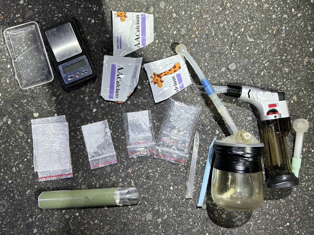 警方查扣的毒品證物。（警方提供）