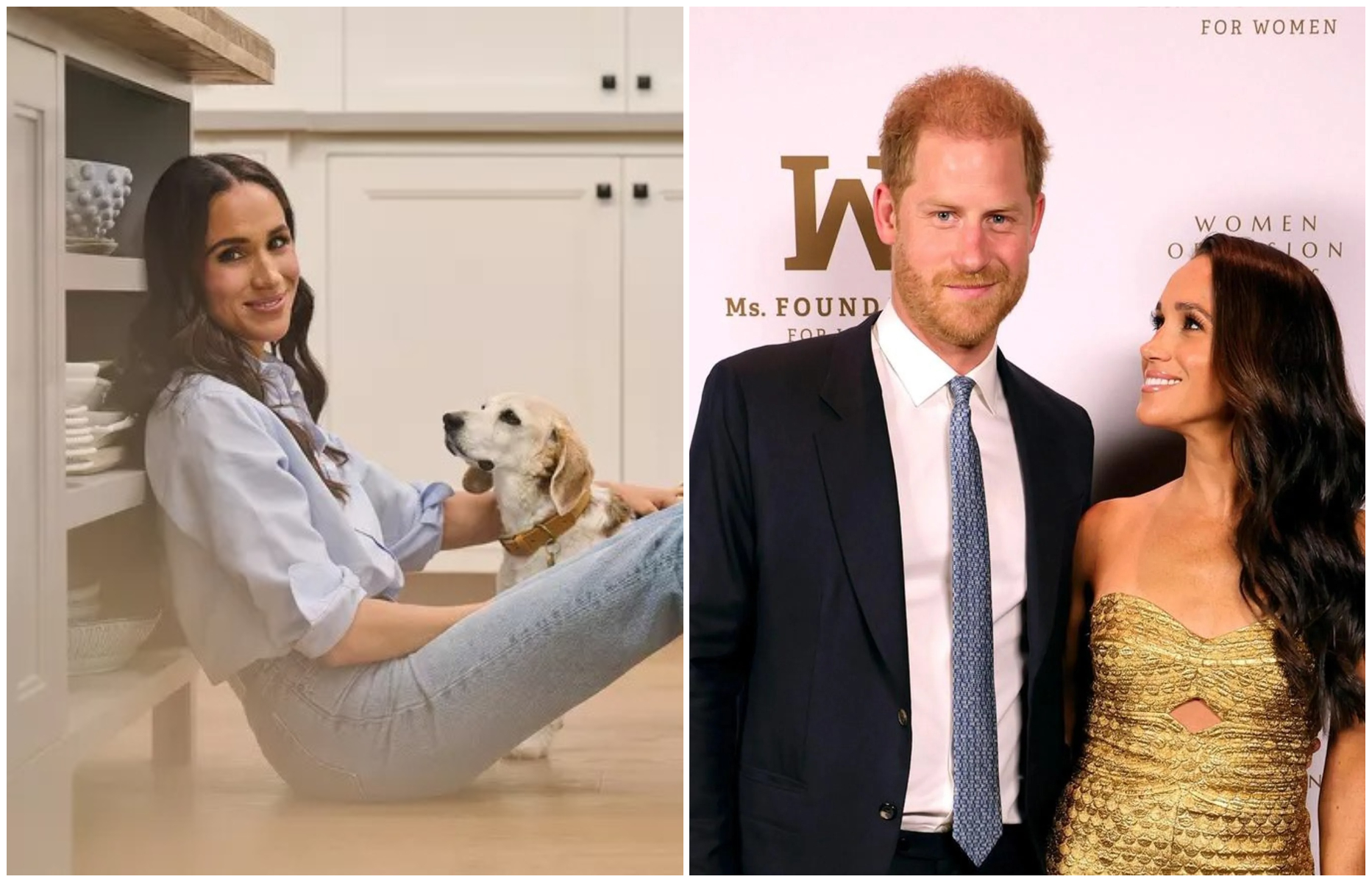 梅根與哈利脫離英國王室後，定居加州洛杉磯超過5年。（翻攝《People》、X@scobie）