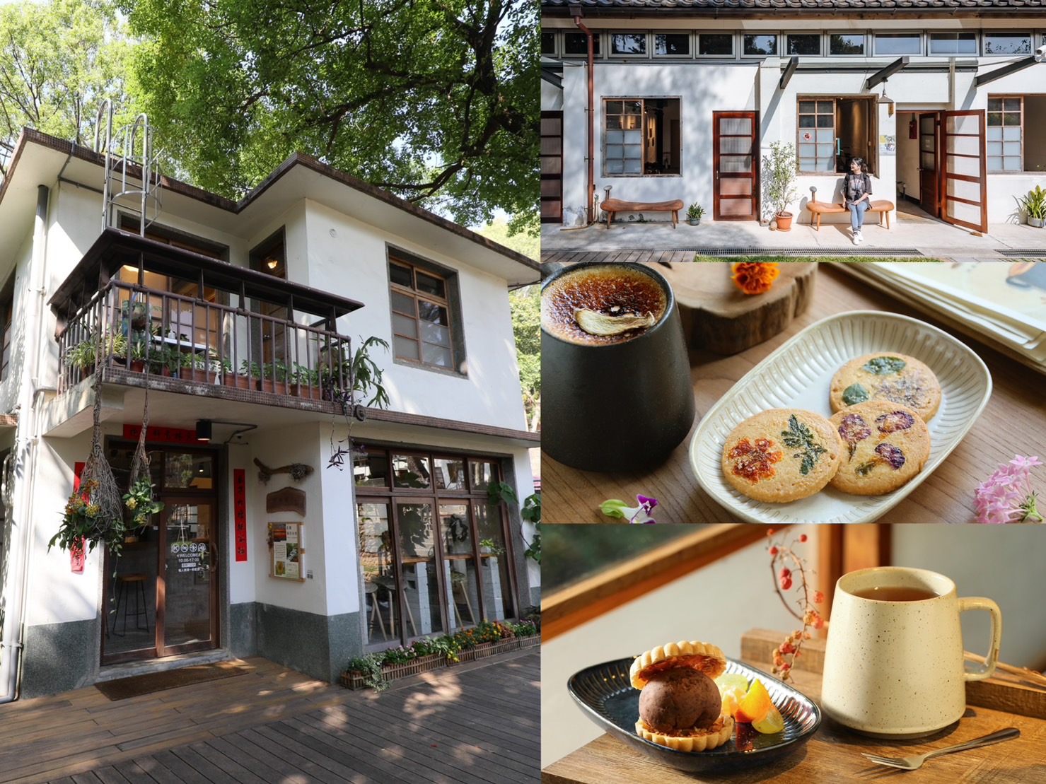 沒想到一個楊梅故事館就能讓我待上大半天！除了不定期的展覽、超好拍老宿舍，還有一間能「吃花」的咖啡廳。