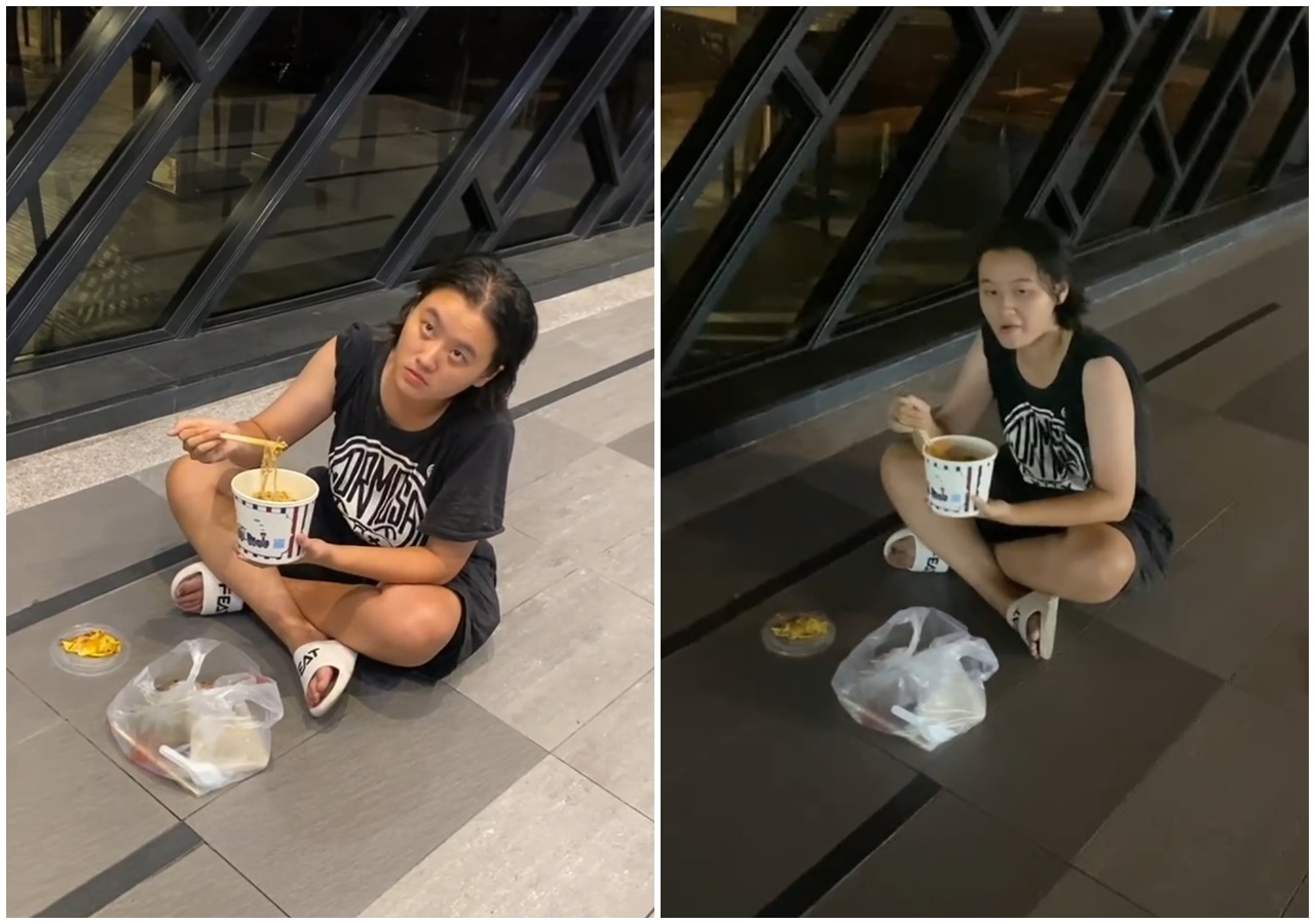 林靖恩於麻辣鍋吃霸王餐，沒付錢就溜走。（翻攝自@ins.vlog7 Threads）